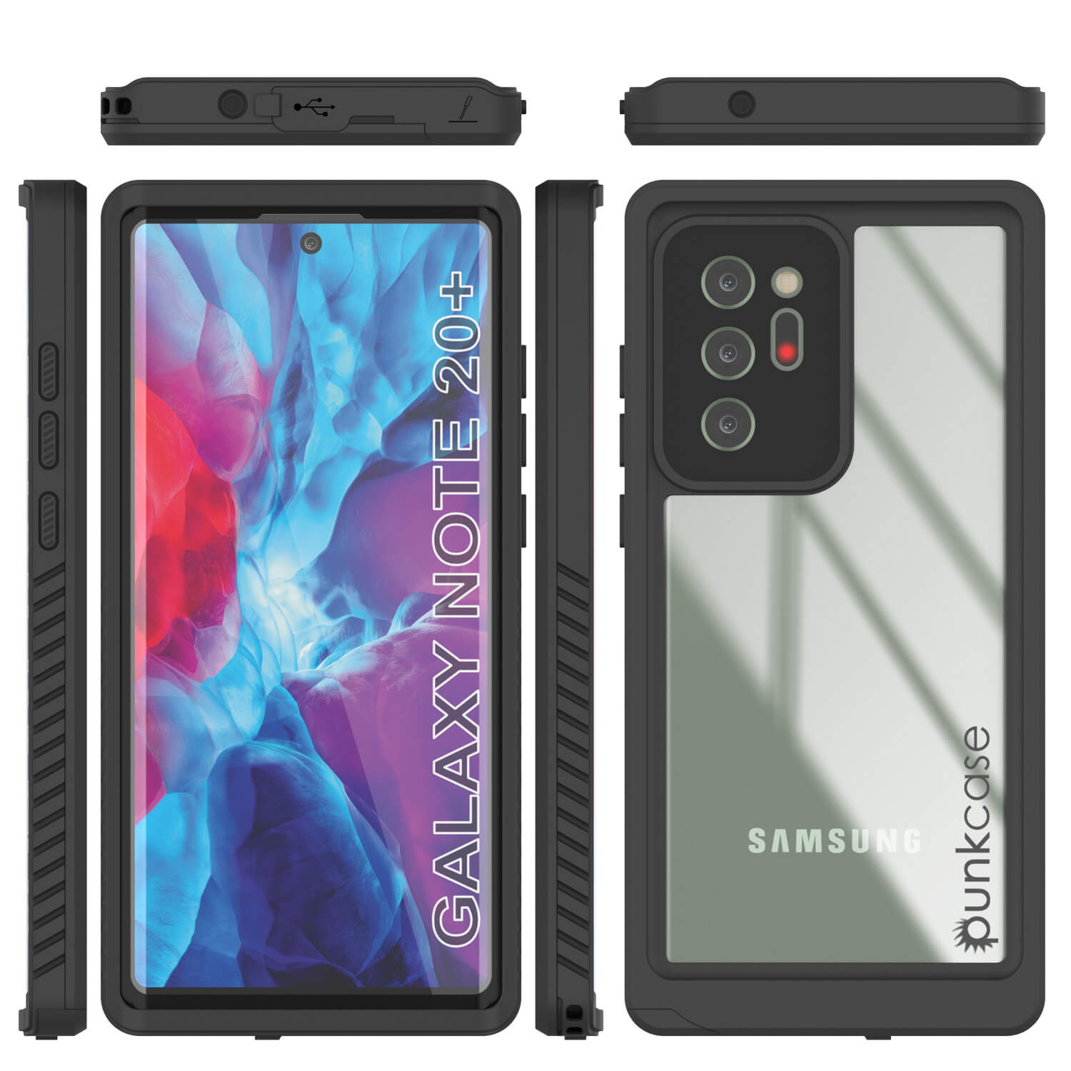 Capa Galaxy Note 20 Ultra, Punkcase [Série Extreme] Capa de Armadura com Protetor de Tela Integrado [Preto]