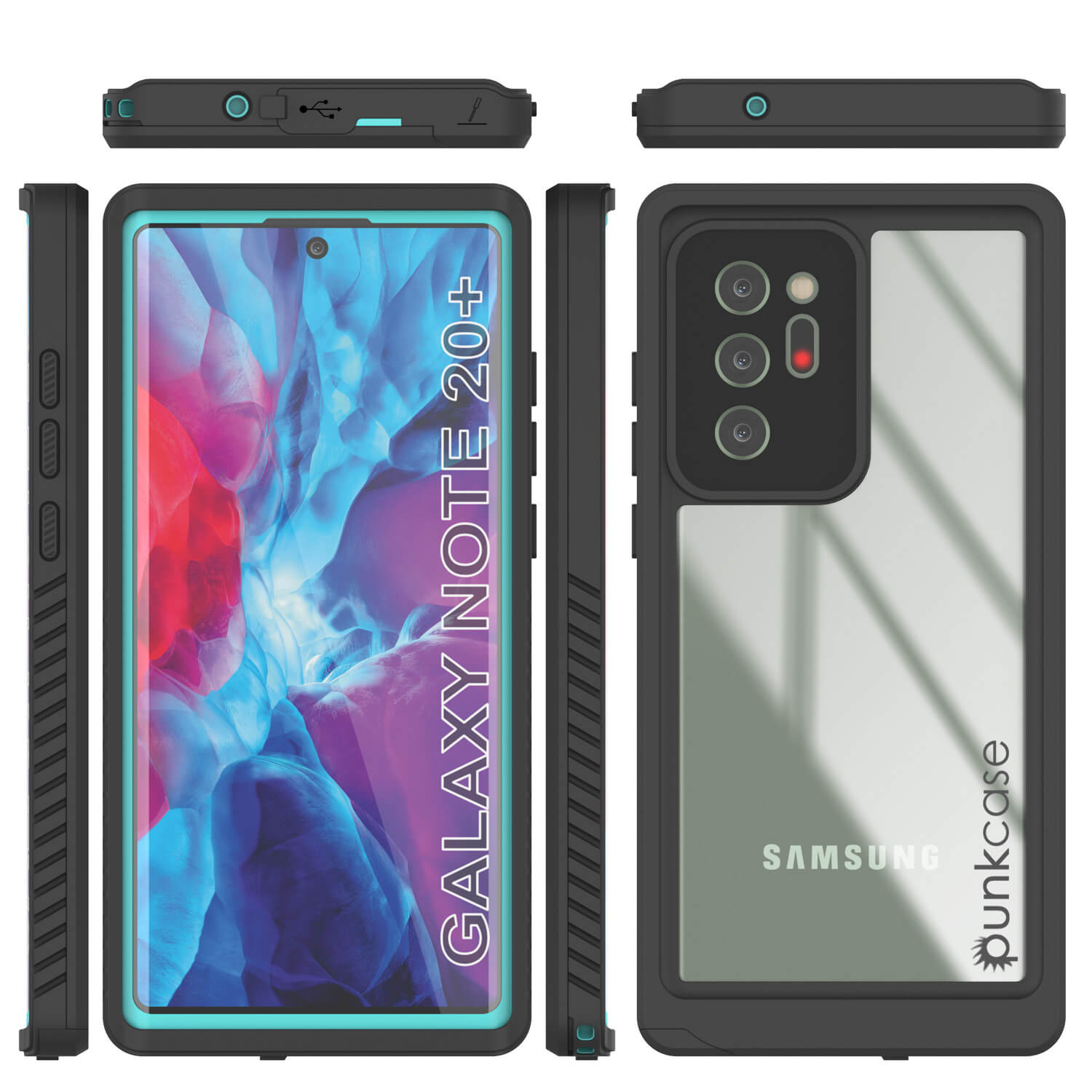 Capa Galaxy Note 20 Ultra, Punkcase [Série Extrema] Capa de Armadura com Protetor de Tela Embutido [Azul-petróleo]