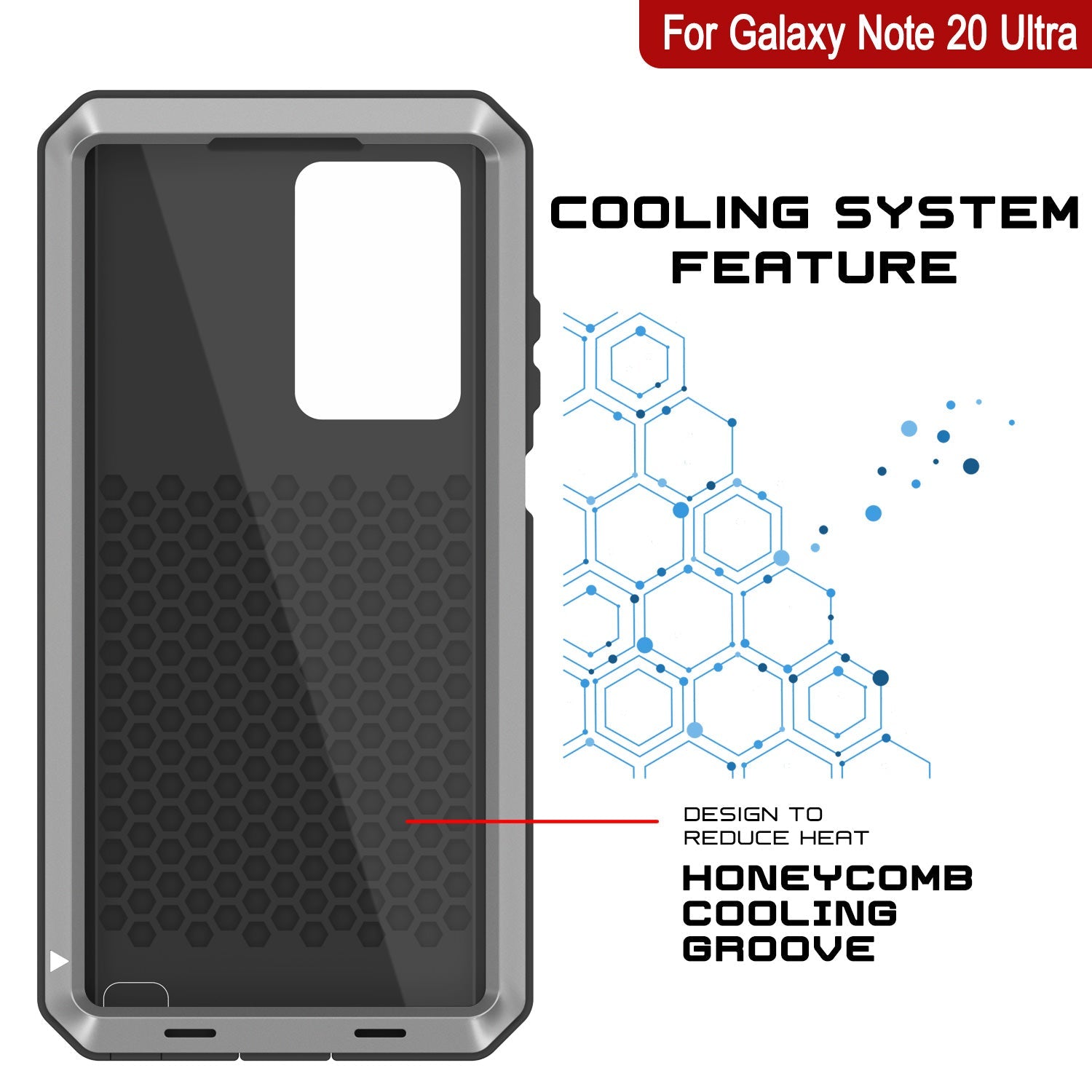 Capa Galaxy Note 20 Ultra, Capa PUNKcase Metálica Prateada à Prova de Choque Slim Metal Armor [Prateado]