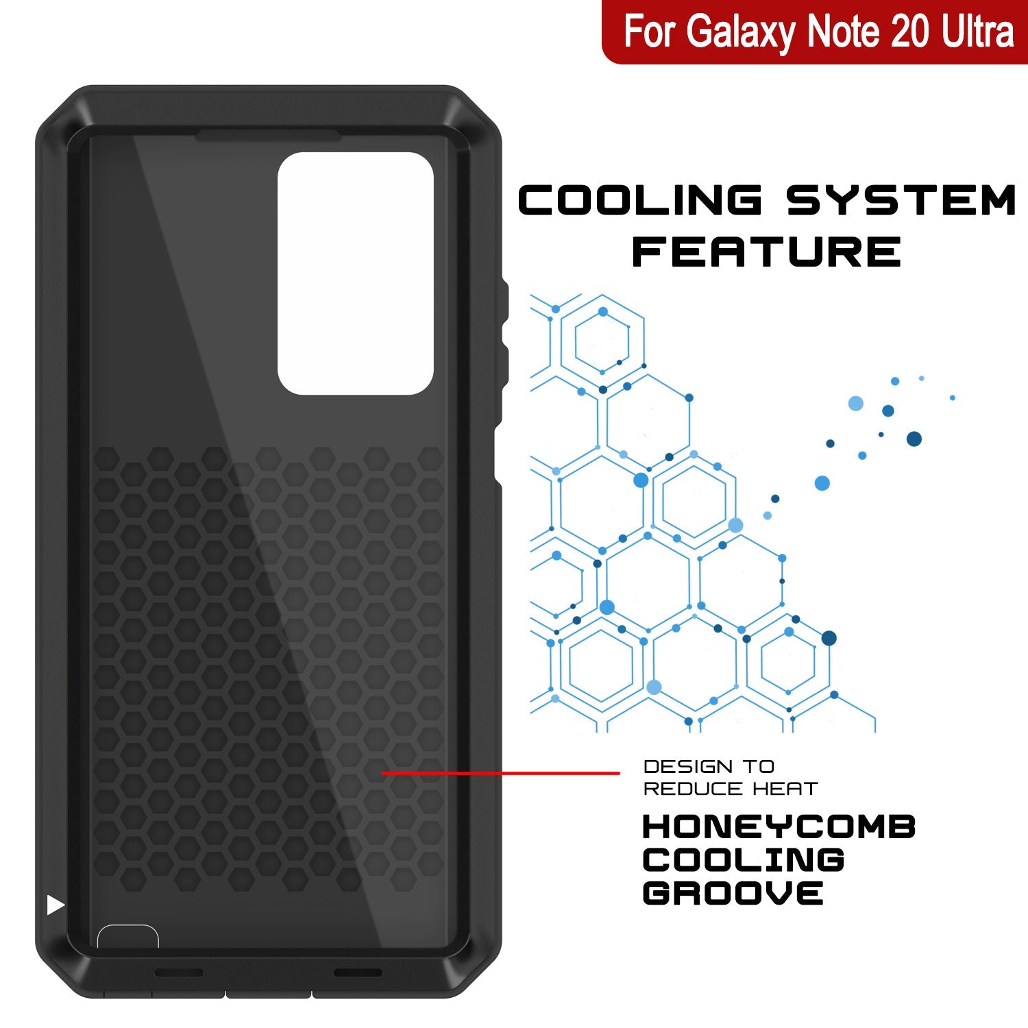 Capa Galaxy Note 20 Ultra, capa de metal à prova de choque preta metálica PUNKcase Slim Metal Armor [Preto]