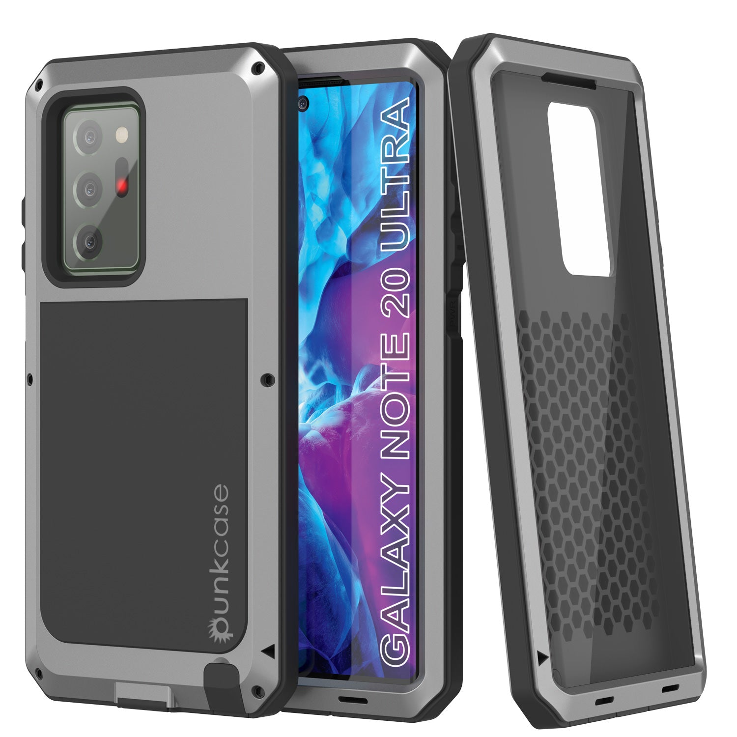 Capa Galaxy Note 20 Ultra, Capa PUNKcase Metálica Prateada à Prova de Choque Slim Metal Armor [Prateado]