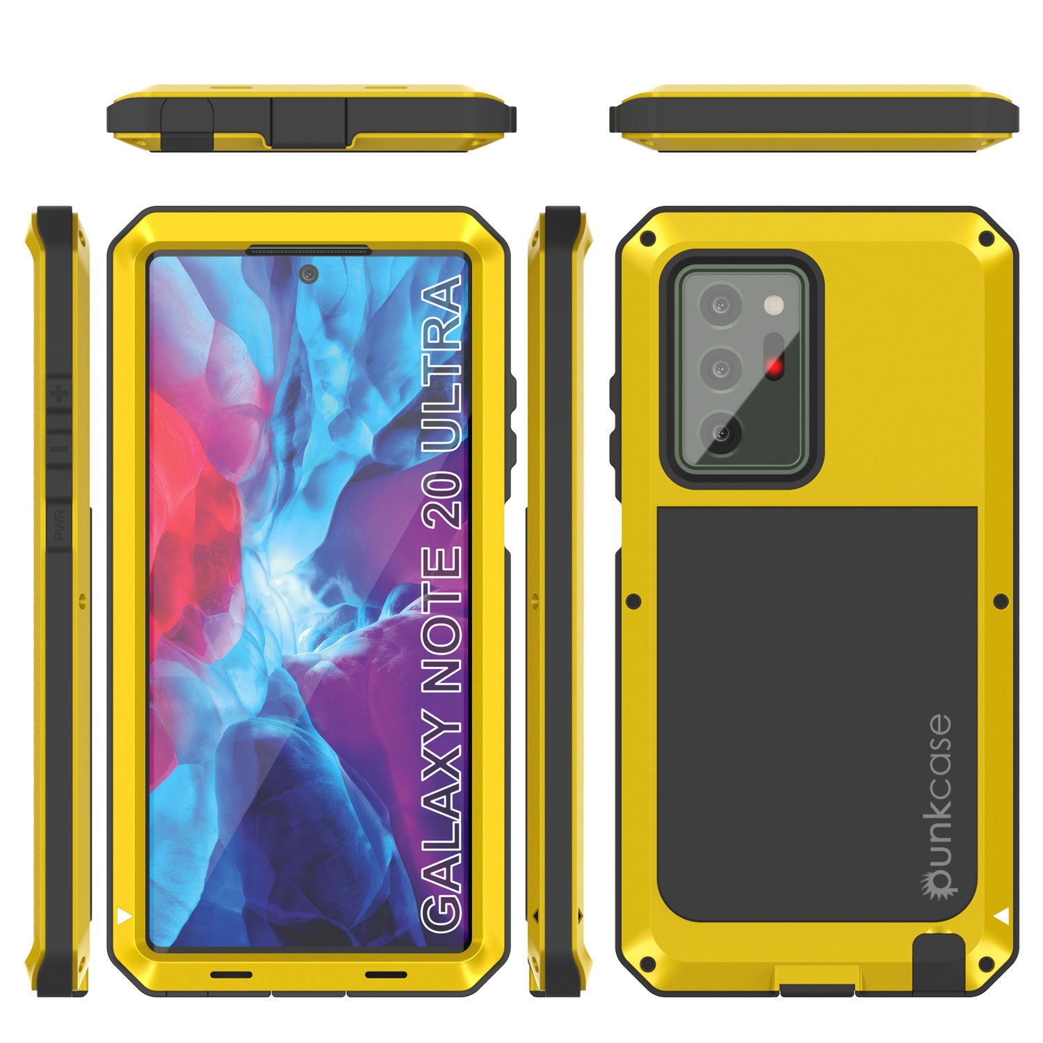 Capa Galaxy Note 20 Ultra, Capa PUNKcase Metálica Neon à Prova de Choque Fina Armadura de Metal [Neon]