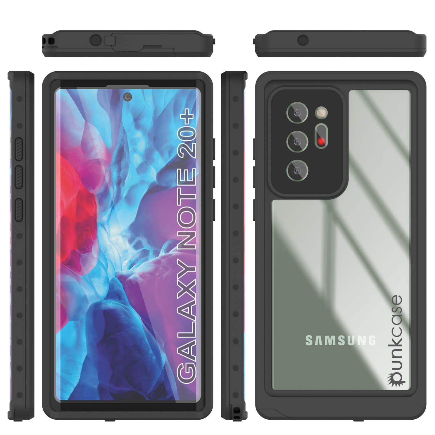 Capa à prova d'água Galaxy Note 20 Ultra, cobertura fina de armadura clara Punkcase Studstar