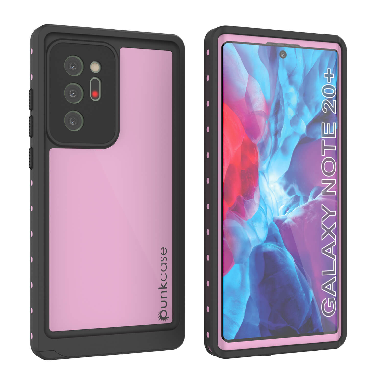 Capa à prova d'água para Galaxy Note 20 Ultra, Capa Punkcase Studstar Pink Thin Armor