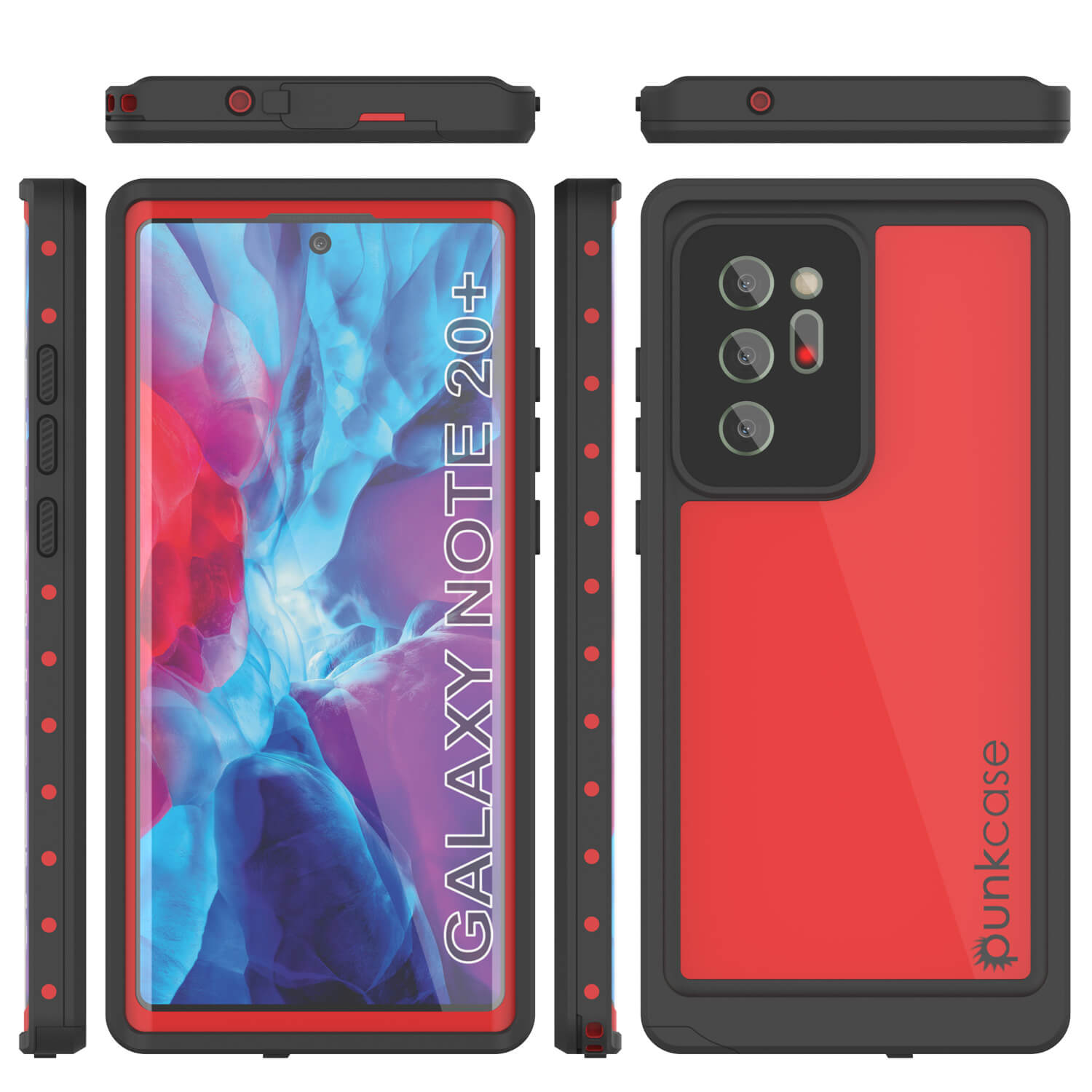 Capa à prova d'água para Galaxy Note 20 Ultra, série Vermelha Punkcase Studstar Thin Armor Cover