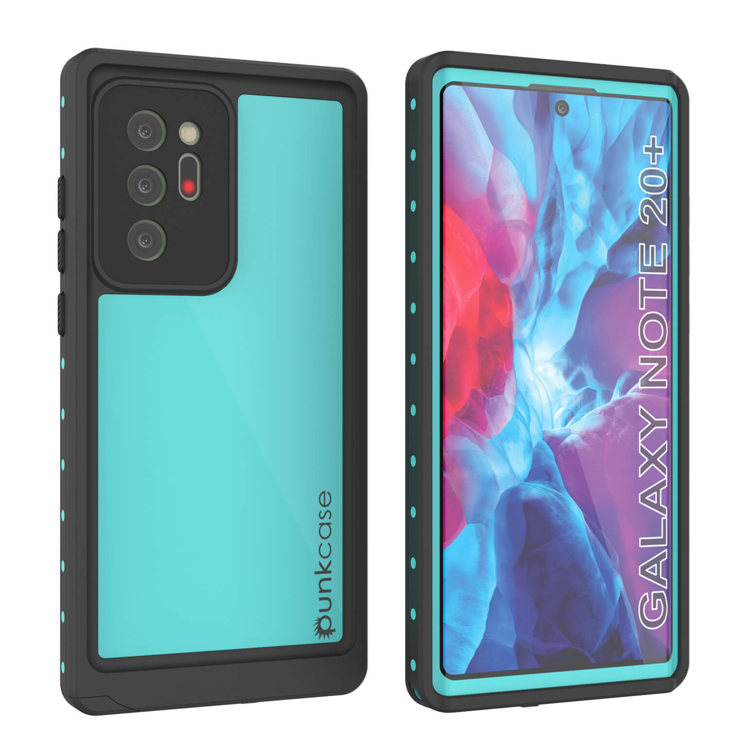 Capa à prova d'água Galaxy Note 20 Ultra, Série Punkcase Studstar Teal Thin Armor Cover.