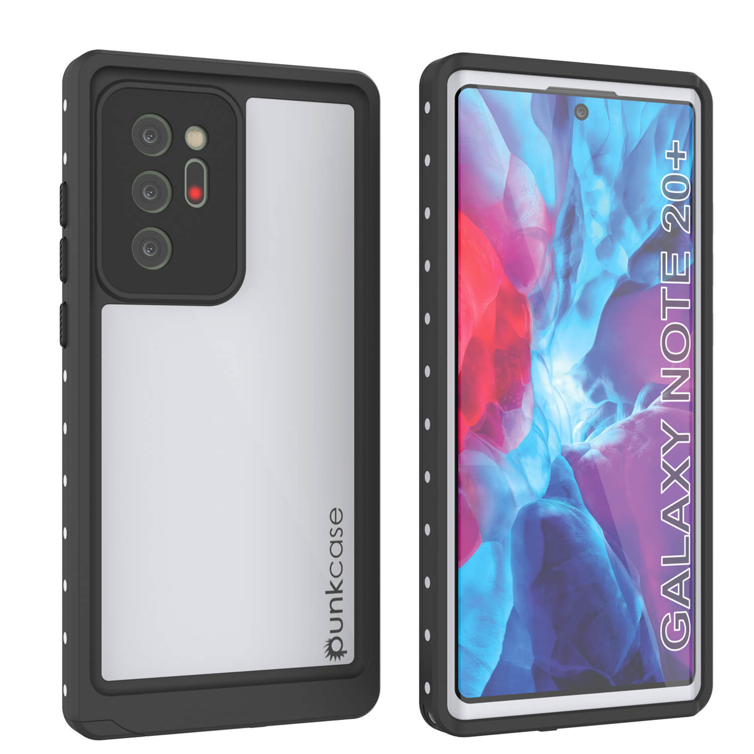 Capa à prova d'água Galaxy Note 20 Ultra, Punkcase Studstar Branca Capa Fina de Armadura