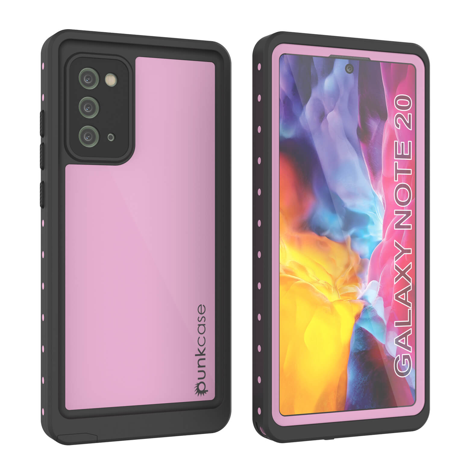 Capa à prova d'água Galaxy Note 20, Punkcase Studstar Rosa Capa fina de armadura