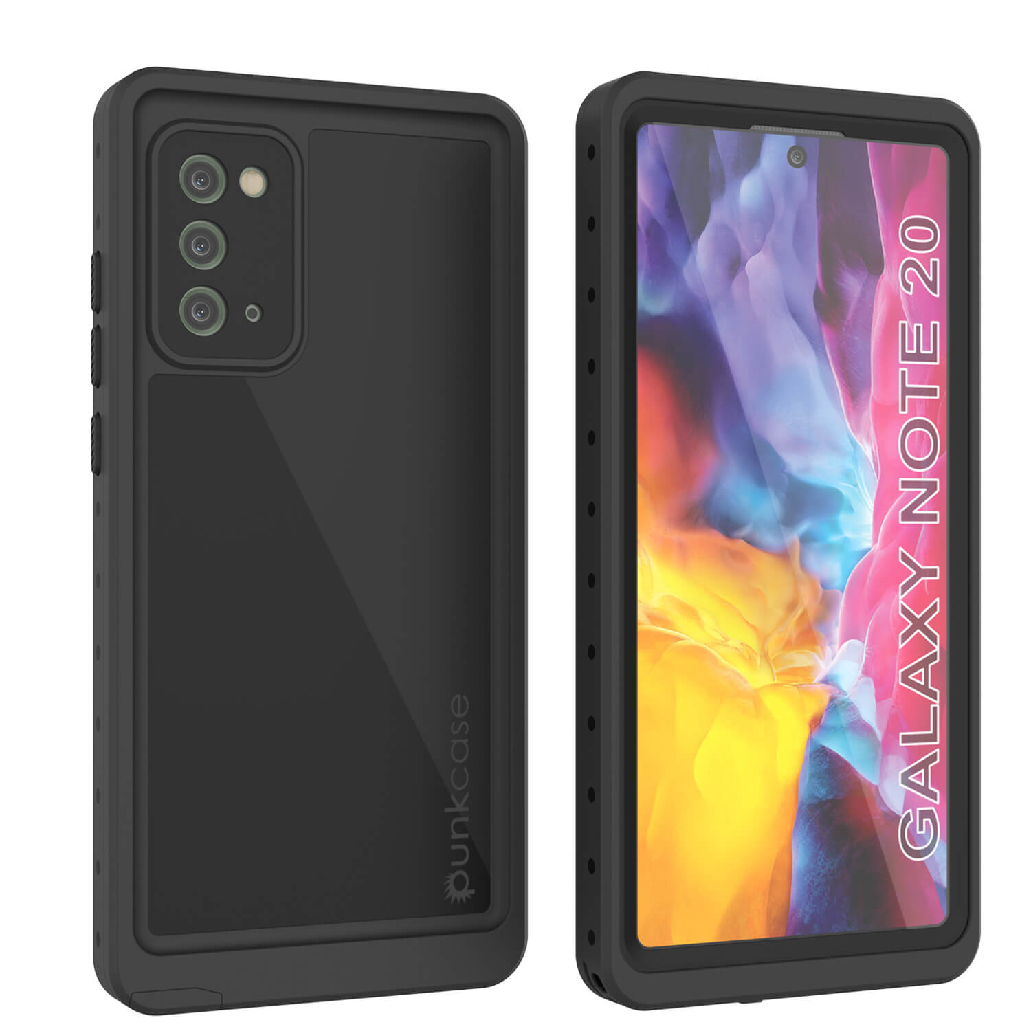 Capa à prova d'água Galaxy Note 20, Punkcase Studstar Preta Capa Fina de Armadura