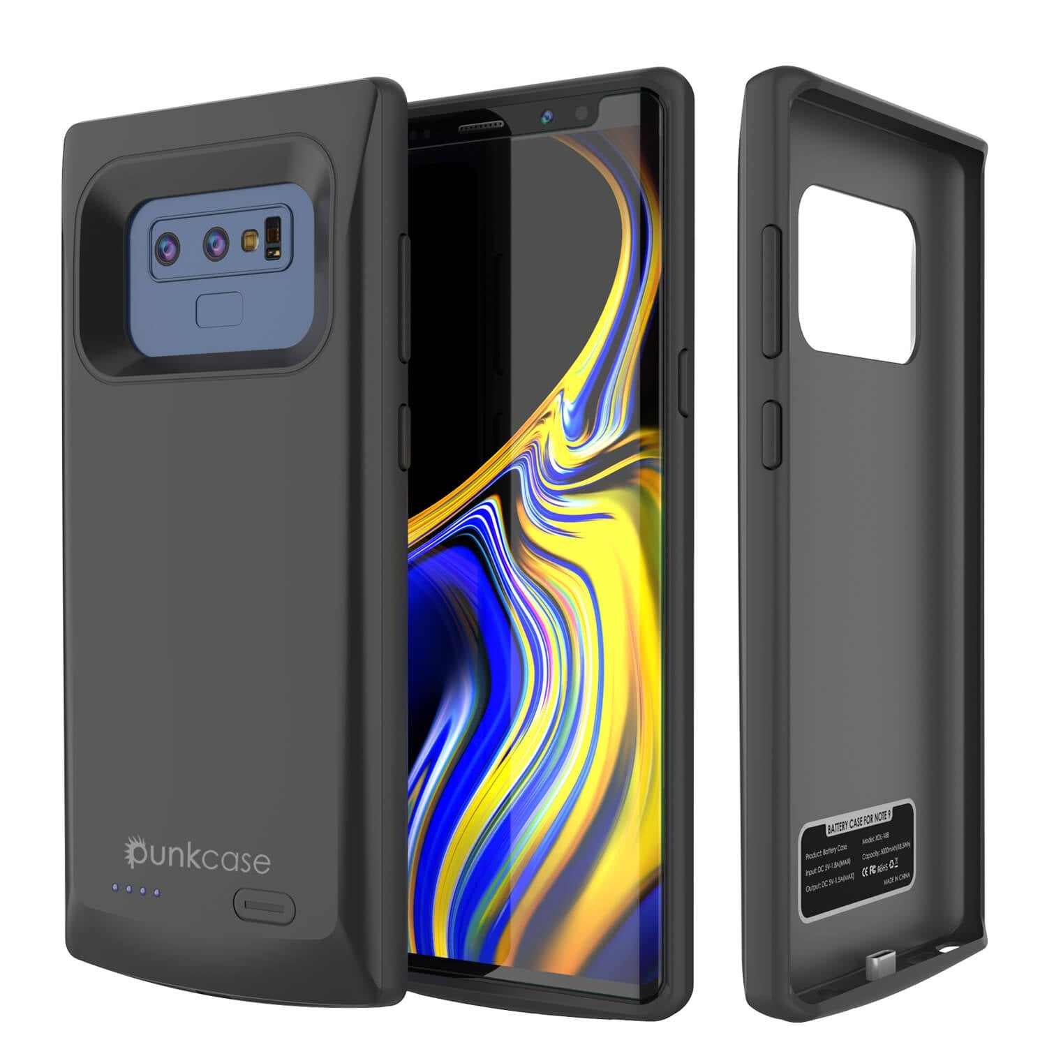 Carregador de bateria Galaxy Note 9 de 5000mAH com Porta USB e Capa Fina [Preto]