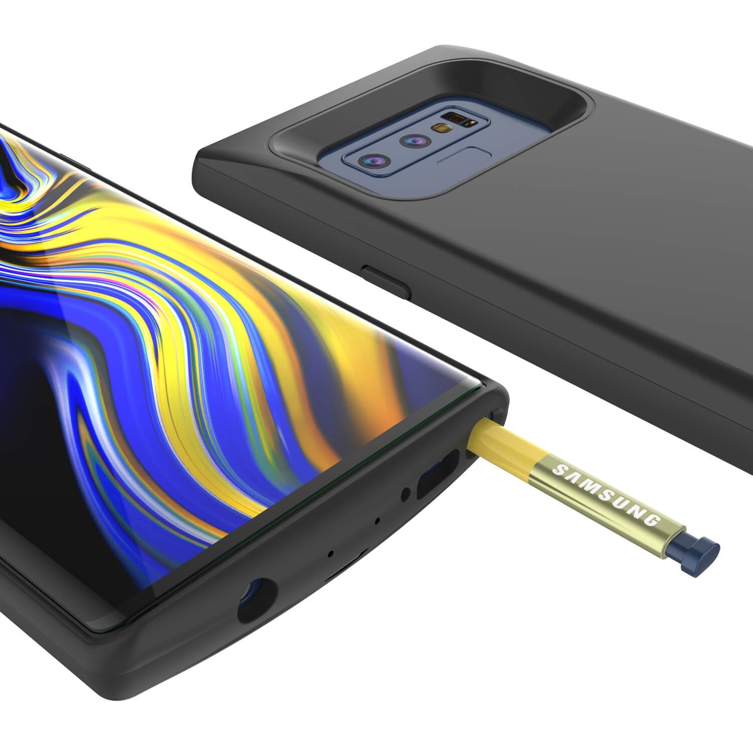 Galaxy Note 9 5000mAH Battery Charger W/ USB Port Slim Case [Black] (Color in image: Gold)