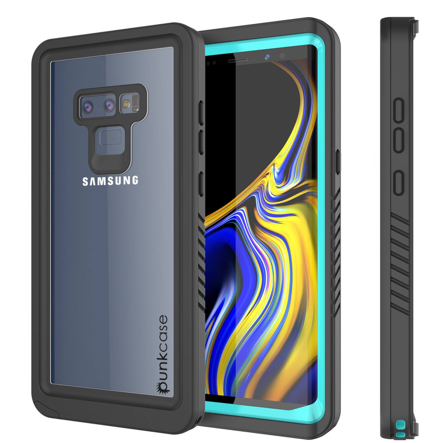 Capinha impermeável para Note 9, Punkcase [Série Extreme] Capinha de armadura com protetor de tela embutido  [Cerceta]