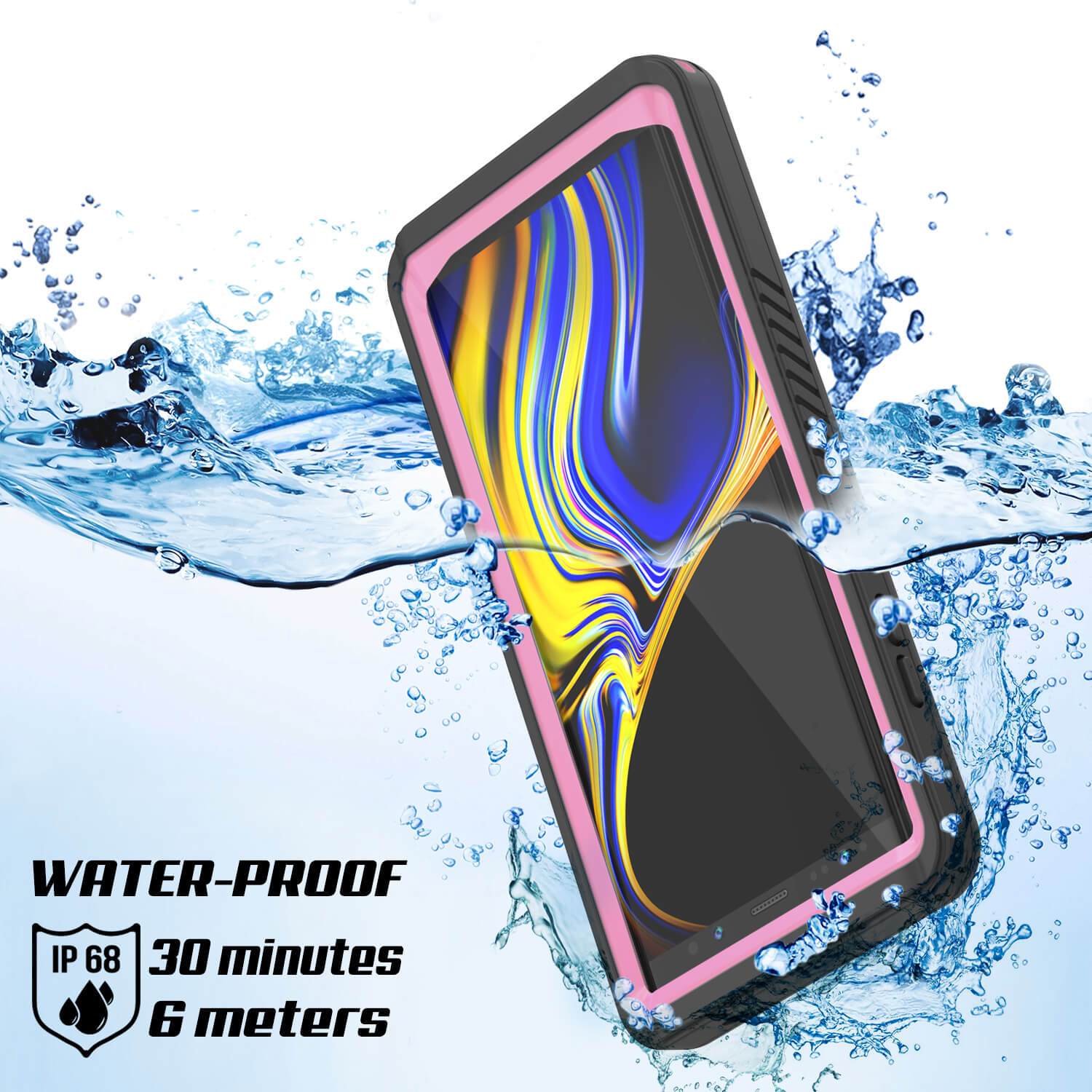 Capinha impermeável para Note 9, Punkcase [Série Extreme] Capinha de armadura com protetor de tela embutido  [Rosa]