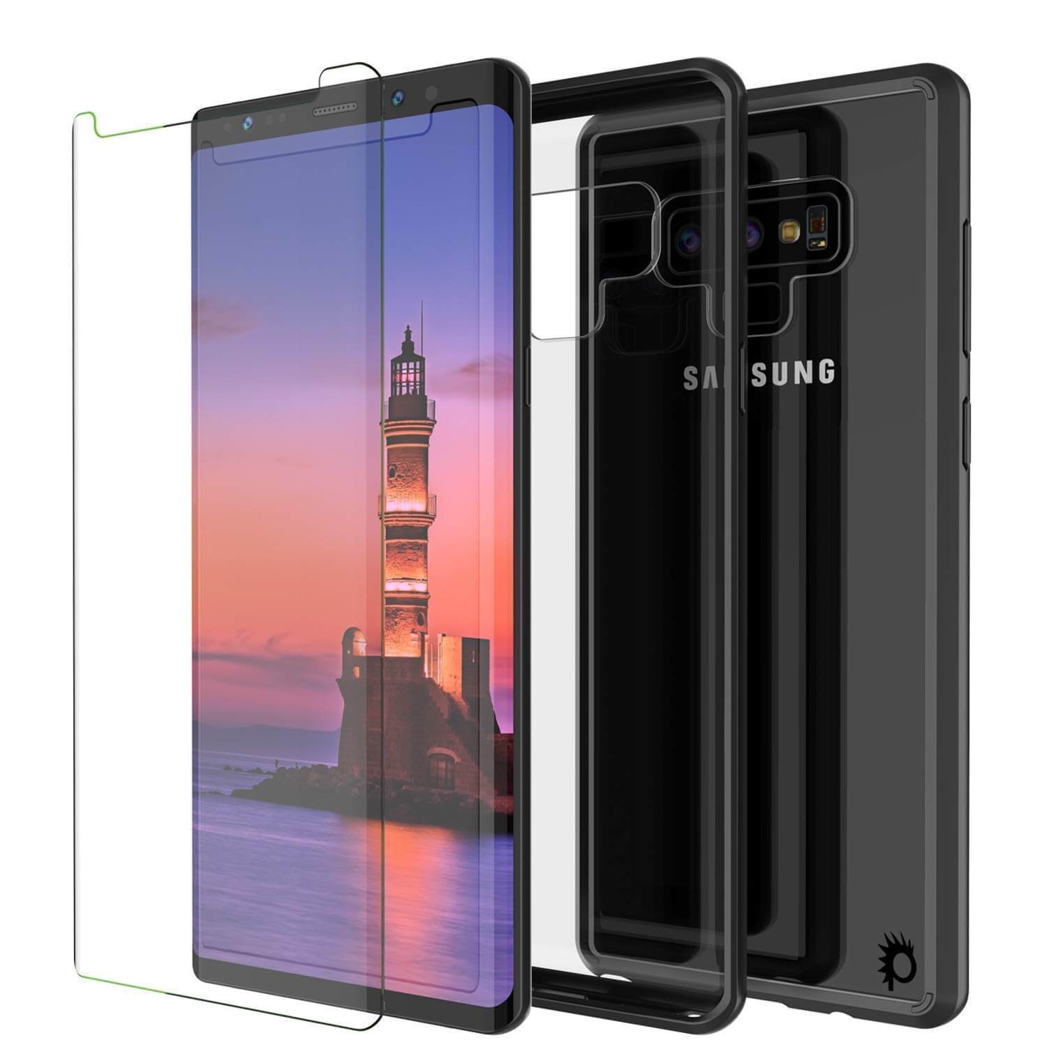 Galaxy Note 9 Case, PUNKcase [LUCID 2.0 Series] [Slim Fit] Armor Cover W/Integrated Anti-Shock System [Black] (Color in image: Pink)