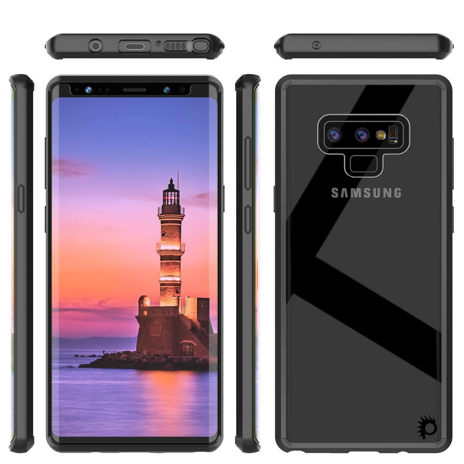 Galaxy Note 9 Case, PUNKcase [LUCID 2.0 Series] [Slim Fit] Armor Cover W/Integrated Anti-Shock System [Black] (Color in image: Teal)