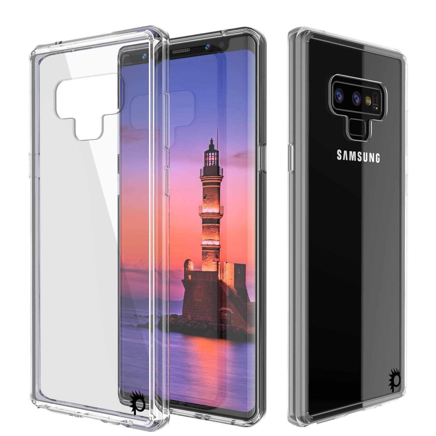 Capa Galaxy Note 9, PUNKcase [Série LUCID 2.0] [Ajuste Slim] Capa protetora com Sistema Anti-Choque Integrado [Transparente]