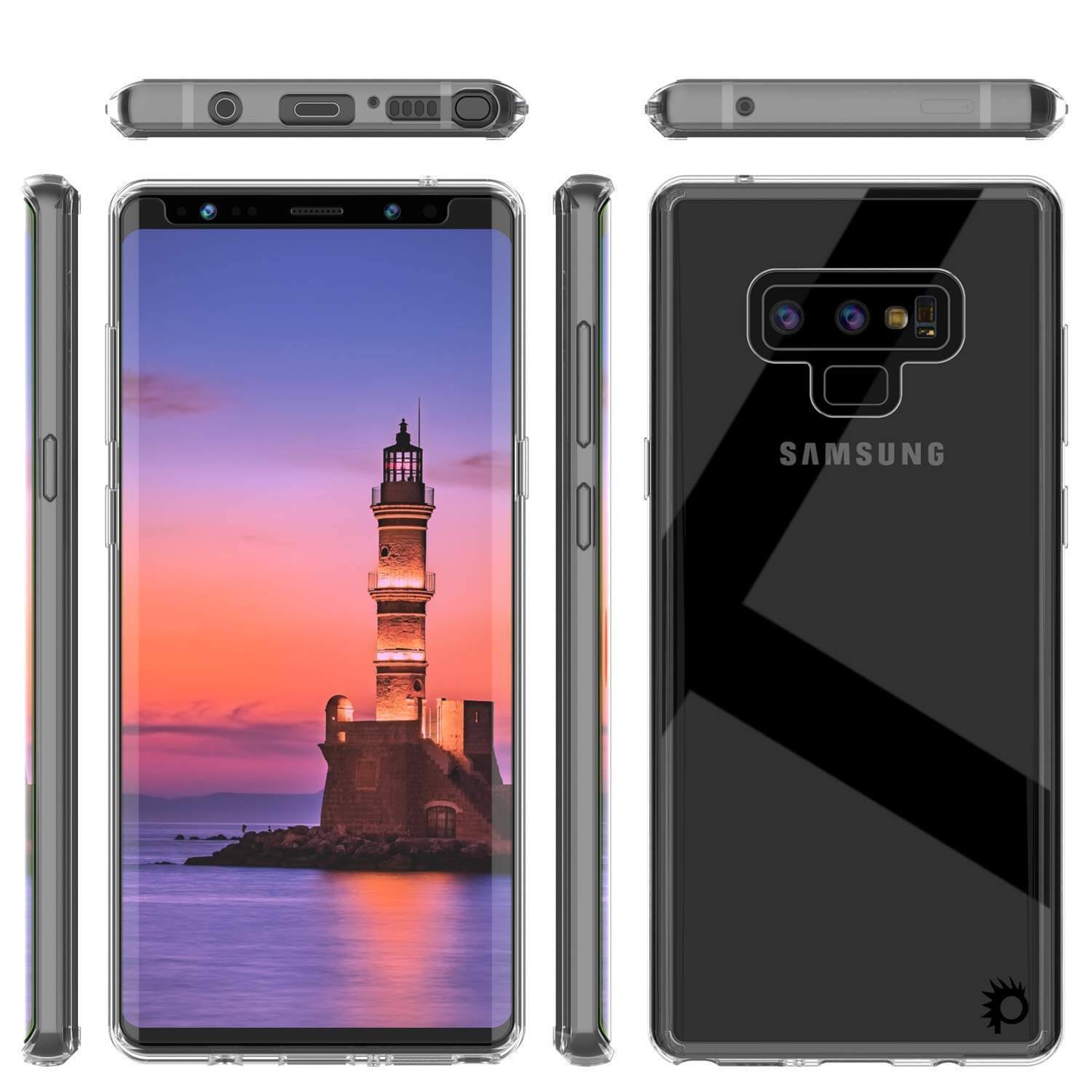 Galaxy Note 9 Case, PUNKcase [LUCID 2.0 Series] [Slim Fit] Armor Cover W/Integrated Anti-Shock System [Clear] (Color in image: Purple)