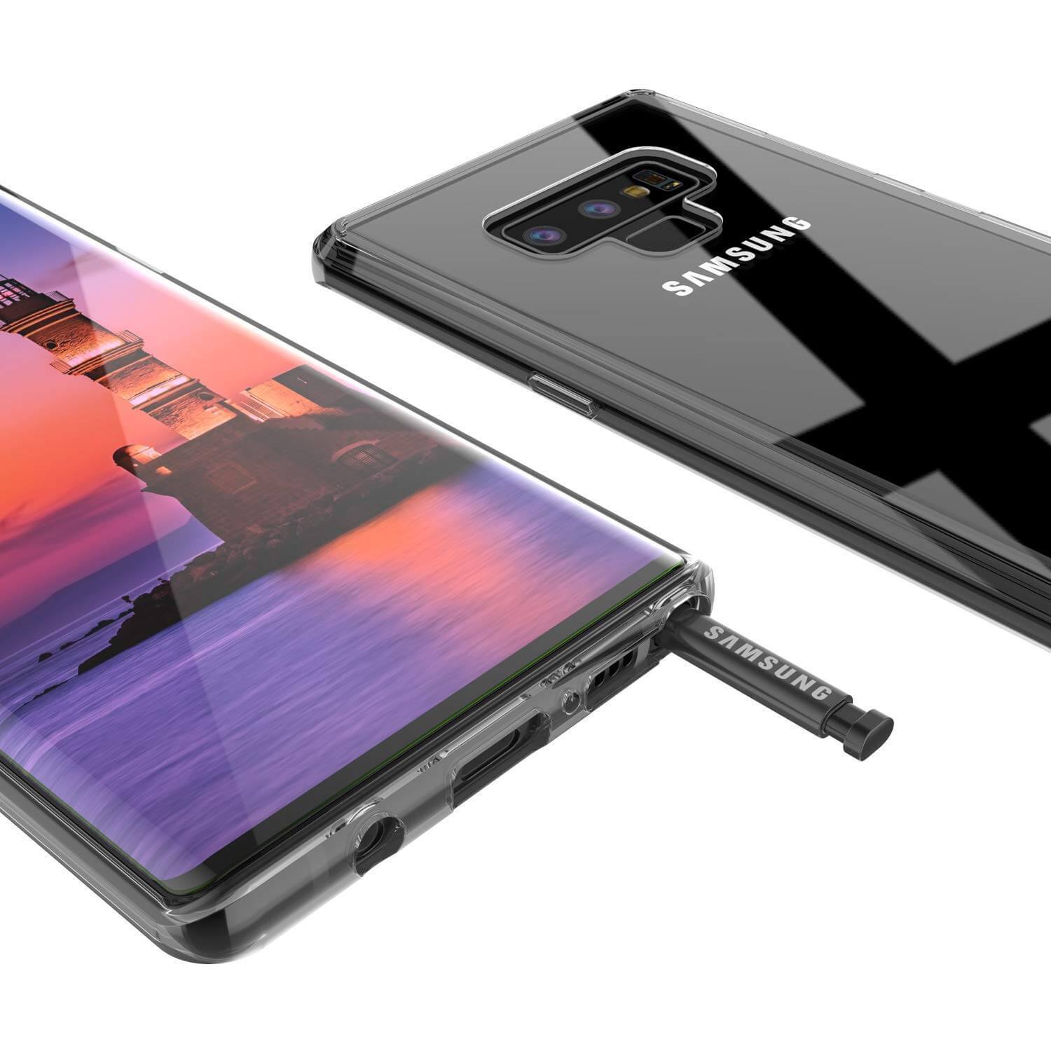 Galaxy Note 9 Case, PUNKcase [LUCID 2.0 Series] [Slim Fit] Armor Cover W/Integrated Anti-Shock System [Crystal Black] (Color in image: Black)