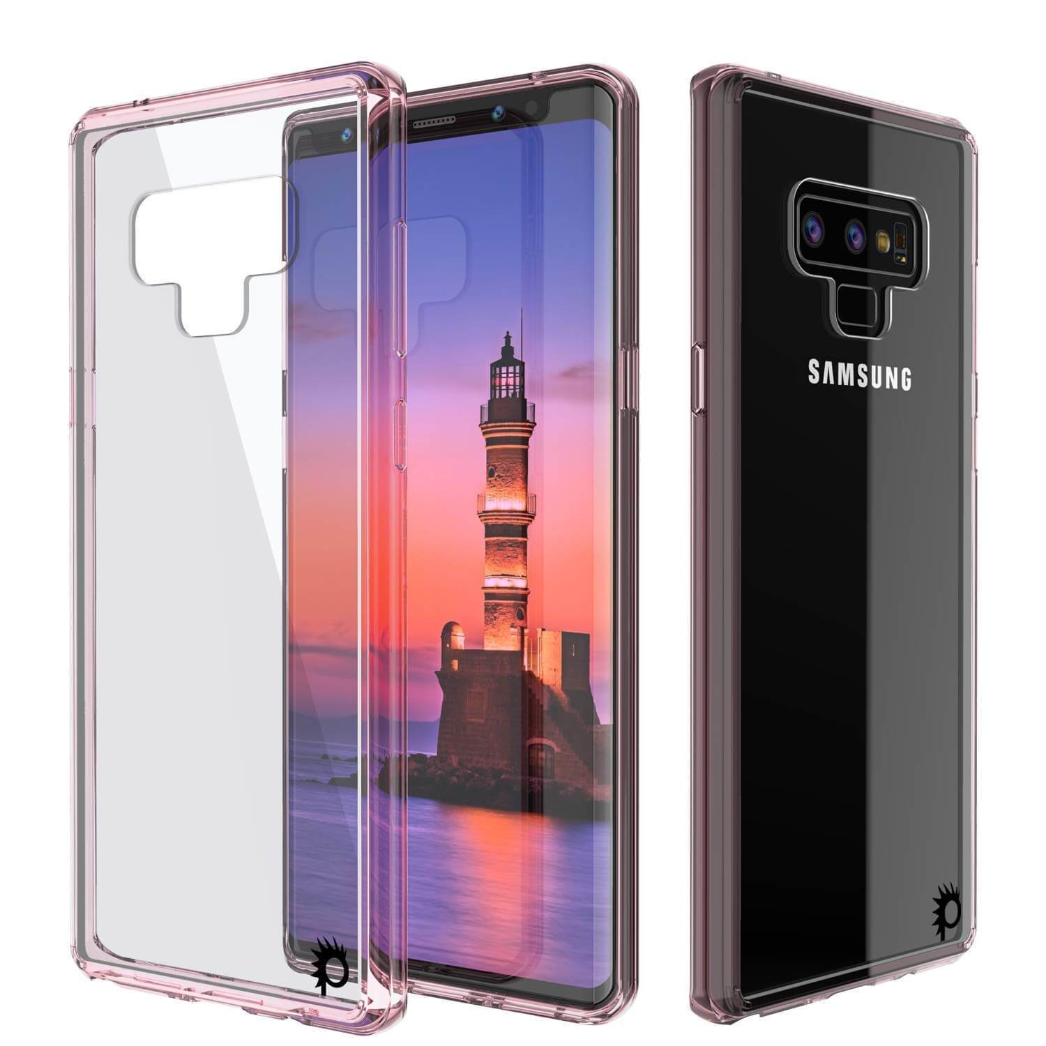 Capa para Galaxy Note 9, PUNKcase [Série LUCID 2.0] [Slim Fit] Cobertura de Armadura com Sistema Anti-Choque Integrado [Rosa Cristal]