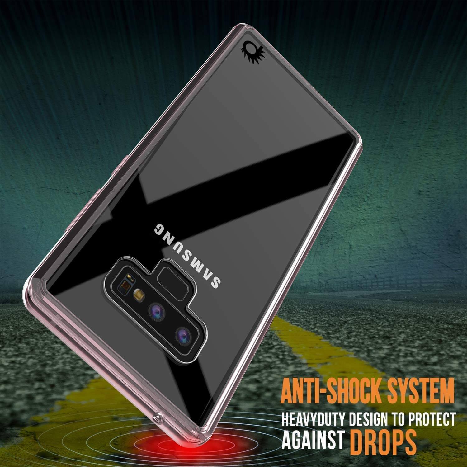 Galaxy Note 9 Case, PUNKcase [LUCID 2.0 Series] [Slim Fit] Armor Cover W/Integrated Anti-Shock System [Crystal Pink] (Color in image: Teal)