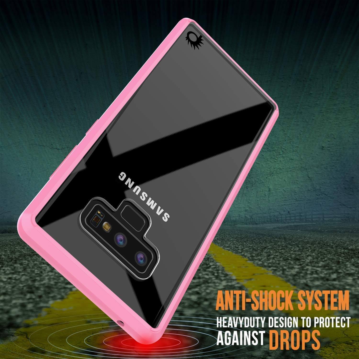 Galaxy Note 9 Case, PUNKcase [LUCID 2.0 Series] [Slim Fit] Armor Cover W/Integrated Anti-Shock System [Pink] (Color in image: Teal)