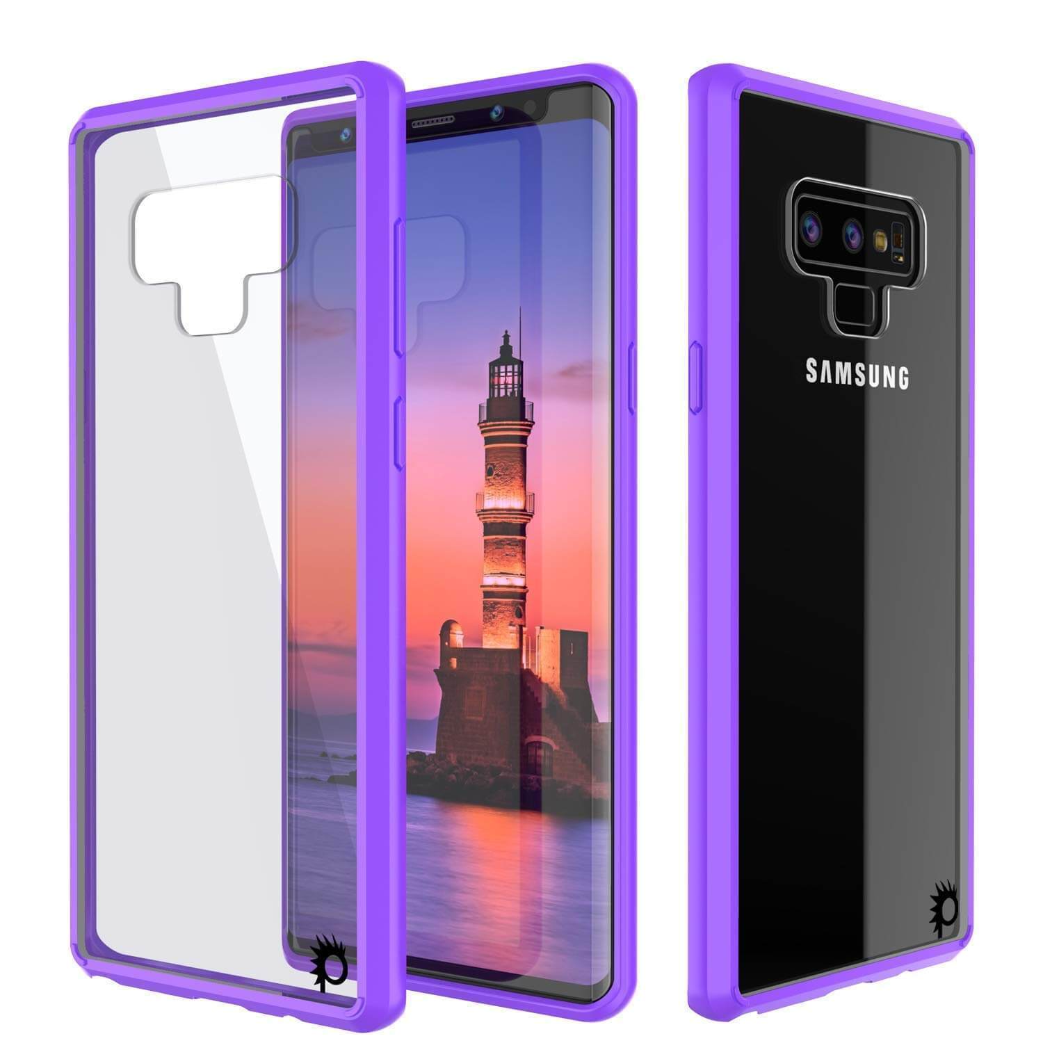 Capa Galaxy Note 9, PUNKcase [Série LUCID 2.0] [Ajuste Fino] Capa de Armadura com Sistema Anti-Choque Integrado [Roxo]