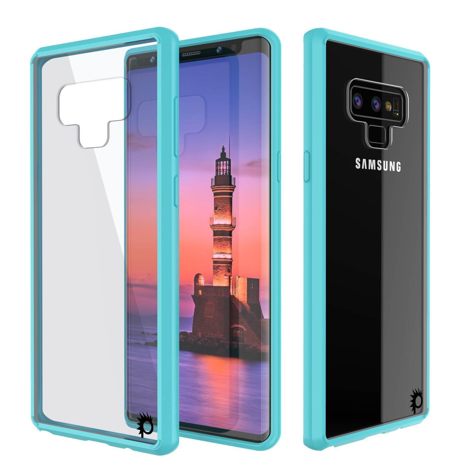 Capa Galaxy Note 9, PUNKcase [Série LUCID 2.0] [Ajuste Slim] Capa de Armadura com Sistema Anti-Choque Integrado [Azul-Teal]