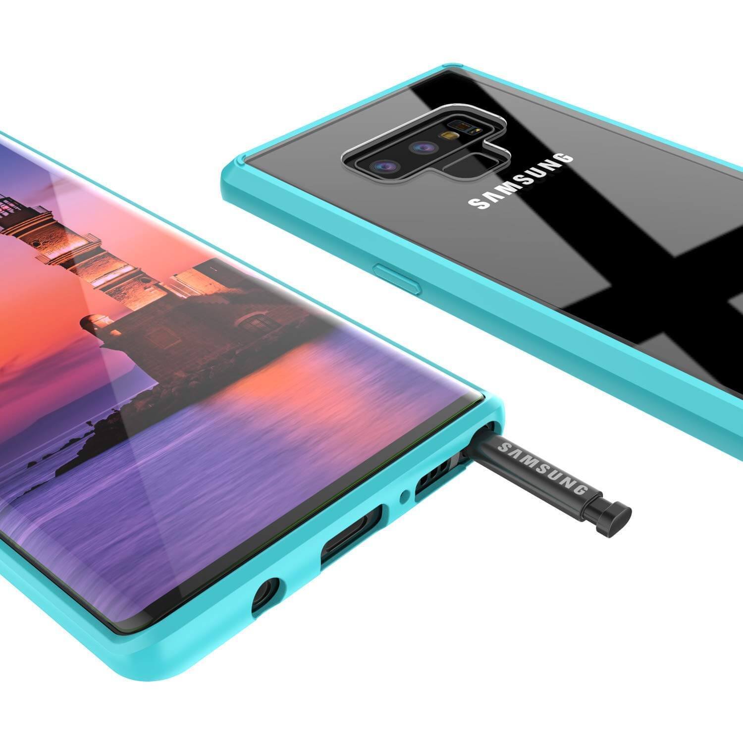 Galaxy Note 9 Case, PUNKcase [LUCID 2.0 Series] [Slim Fit] Armor Cover W/Integrated Anti-Shock System [Teal] (Color in image: Teal)