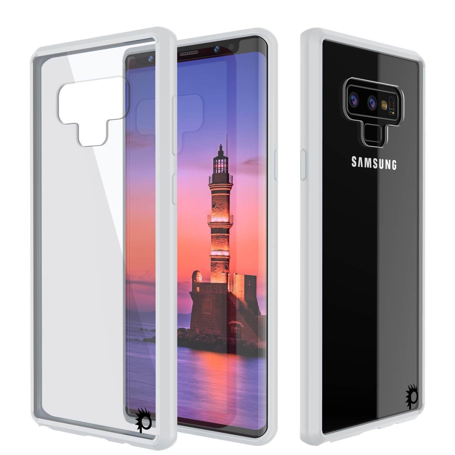 Capa Galaxy Note 9, PUNKcase [Série LUCID 2.0] [Ajuste Fino] Cobertura de Armadura com Sistema Anti-choque Integrado [Branco]