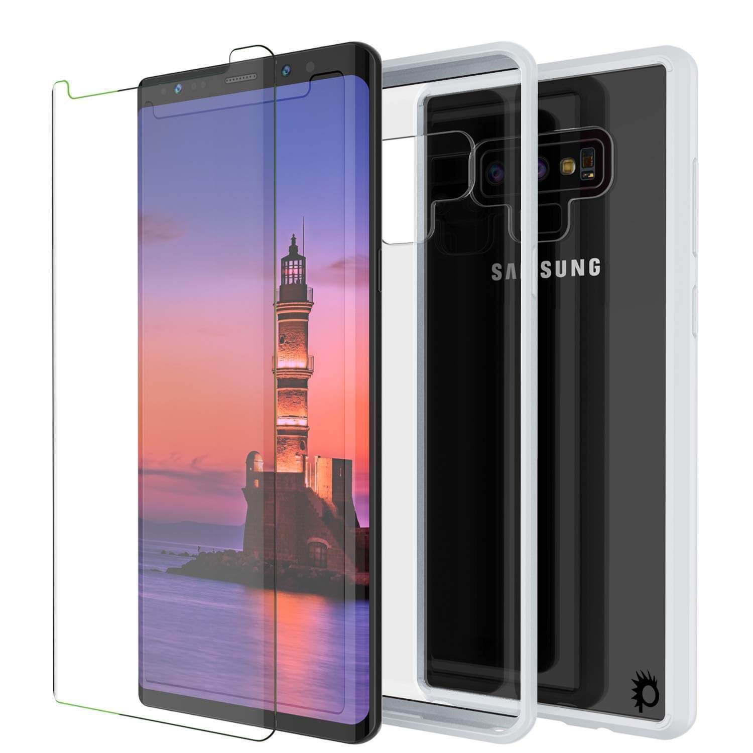 Galaxy Note 9 Case, PUNKcase [LUCID 2.0 Series] [Slim Fit] Armor Cover W/Integrated Anti-Shock System [White] (Color in image: Teal)