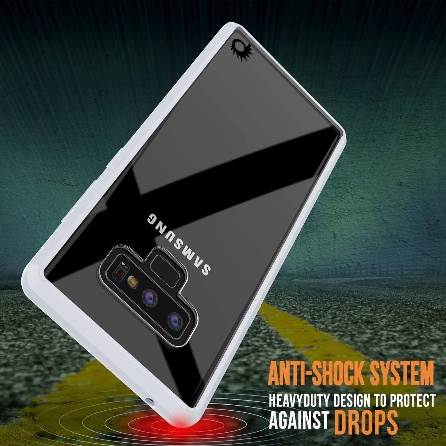 Galaxy Note 9 Case, PUNKcase [LUCID 2.0 Series] [Slim Fit] Armor Cover W/Integrated Anti-Shock System [White] (Color in image: Purple)