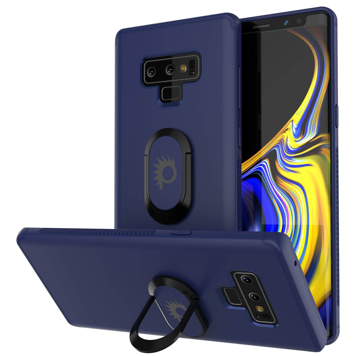 Capinha para Note 9, Capinha Punkcase  Magnetix de TPU protetora com suporte, protetor de tela de vidro temperado  [Azul]