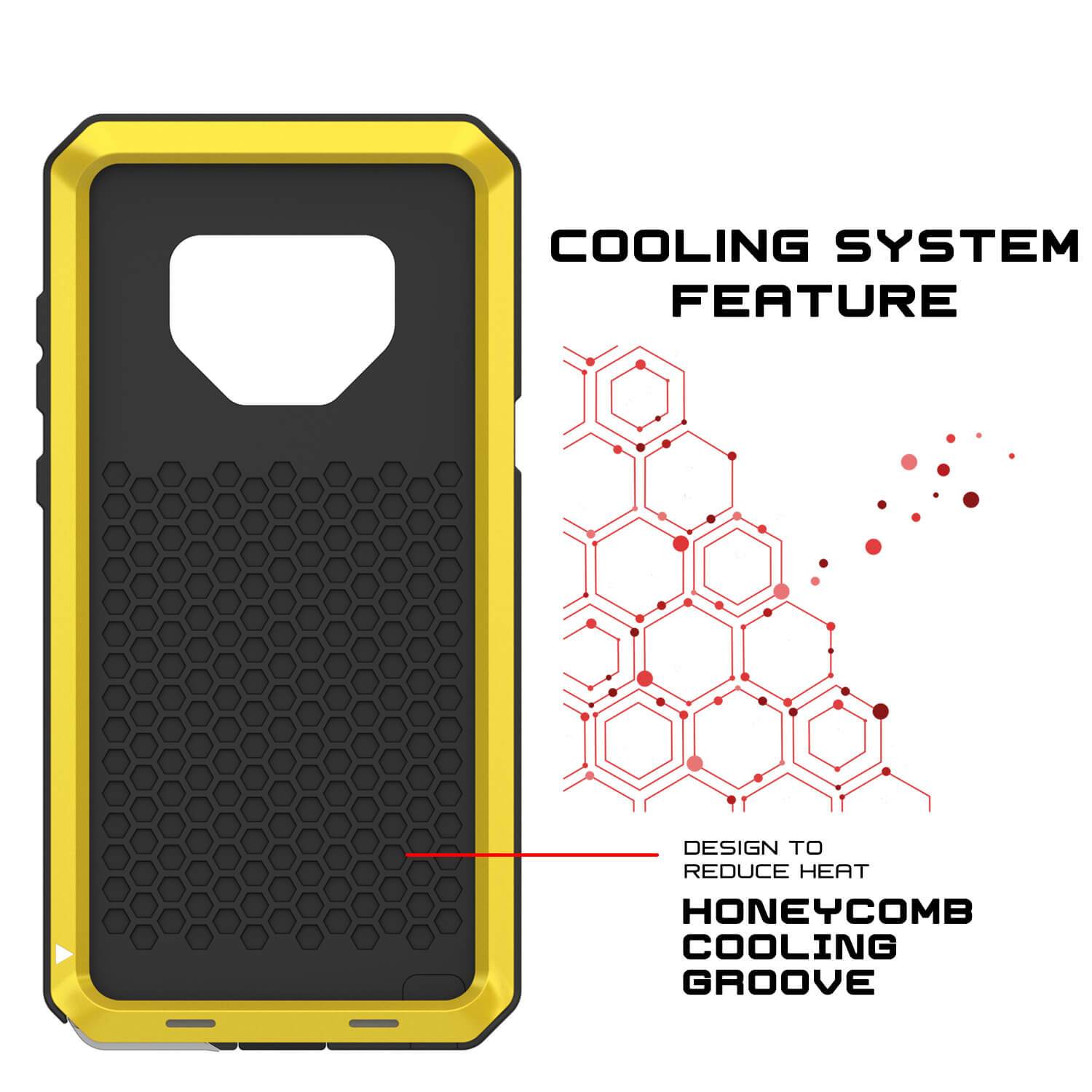 Capa para Galaxy Note 9, PUNKcase Metallic Neon Shockproof Slim Metal Armor Case [Neon]