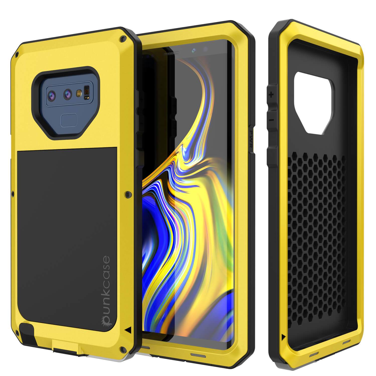 Capa para Galaxy Note 9, PUNKcase Metallic Neon Shockproof Slim Metal Armor Case [Neon]