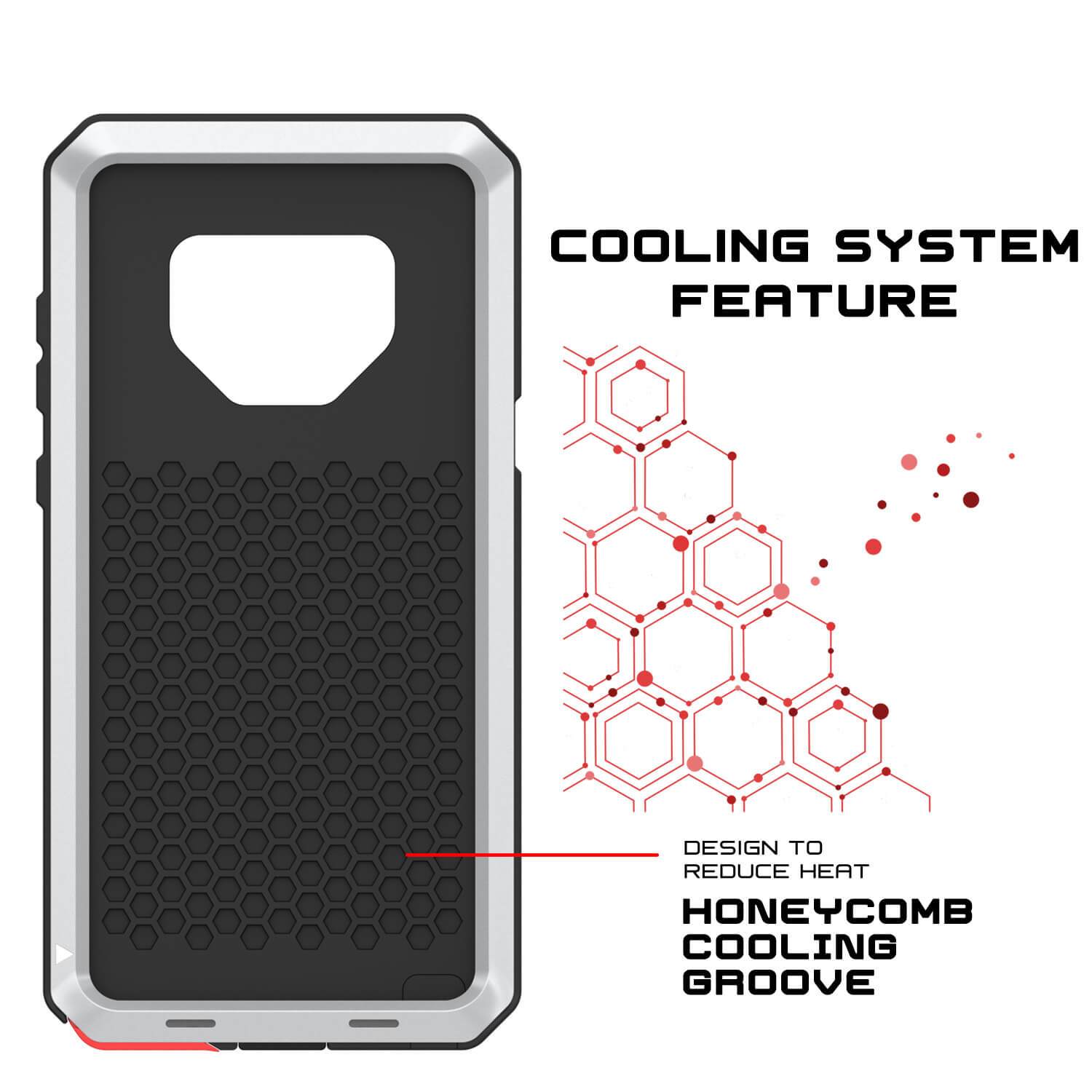 Capa Galaxy Note 9, Capa Metálica Branca PUNKcase à Prova de Choque Slim Metal Armor [Branco]