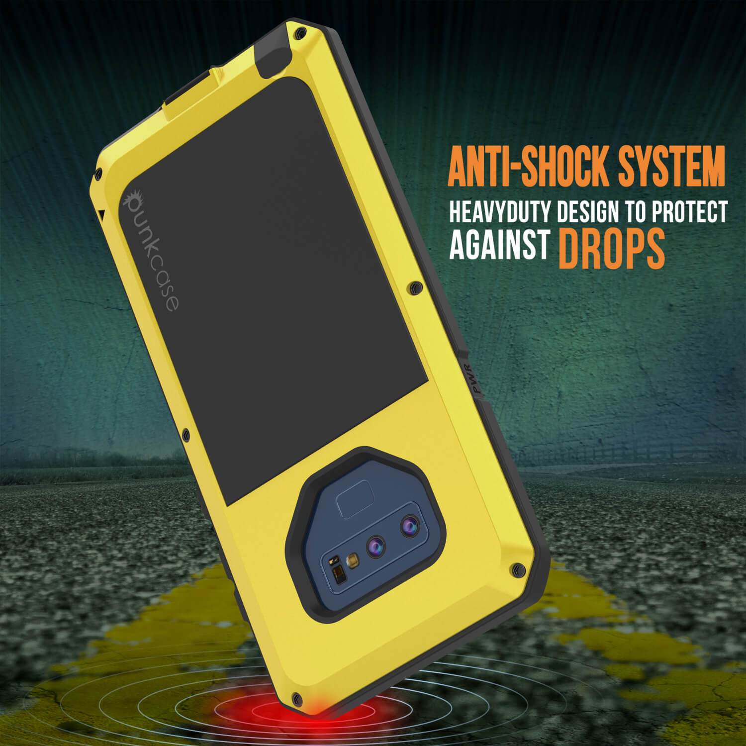 Capa para Galaxy Note 9, PUNKcase Metallic Neon Shockproof Slim Metal Armor Case [Neon]