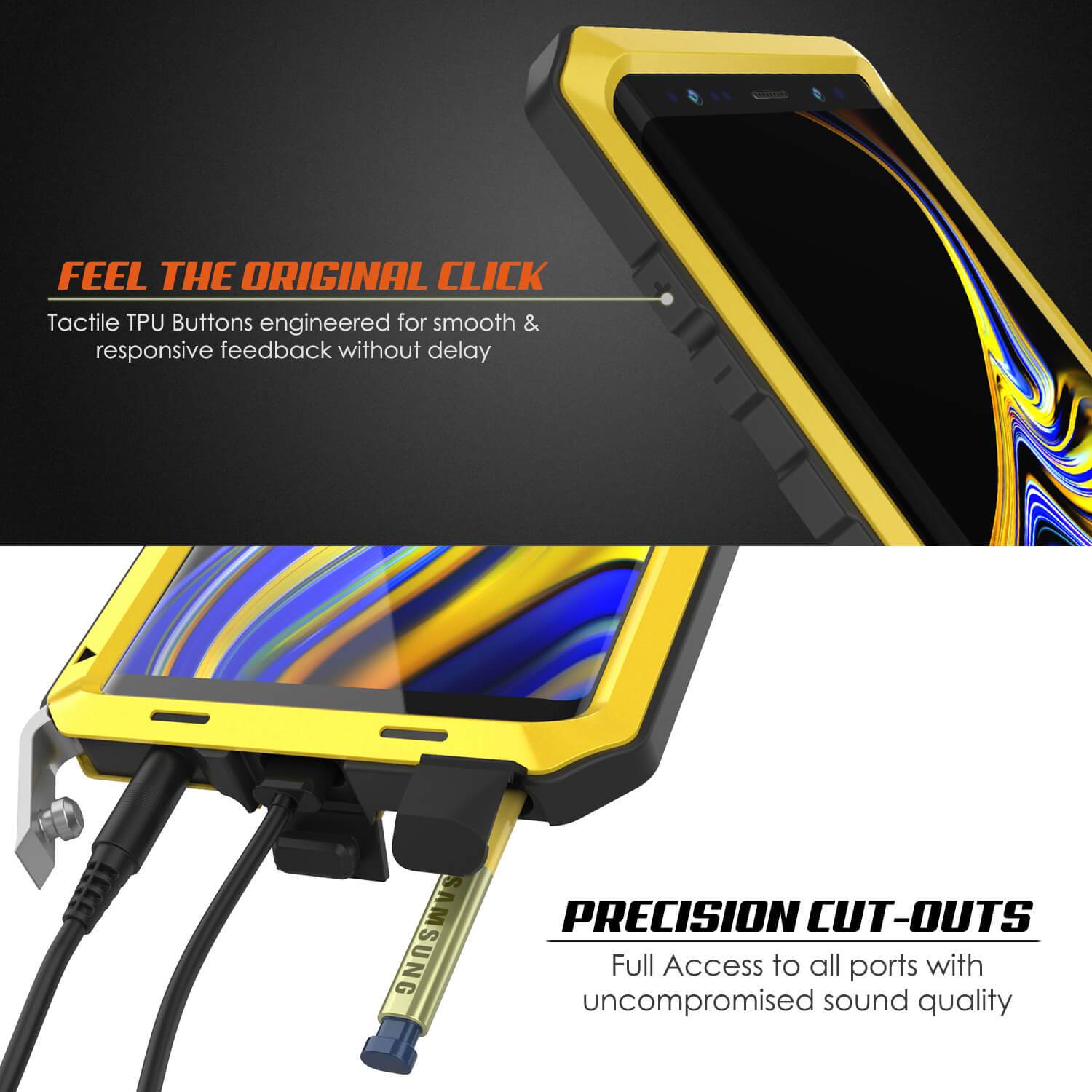 Capa para Galaxy Note 9, PUNKcase Metallic Neon Shockproof Slim Metal Armor Case [Neon]