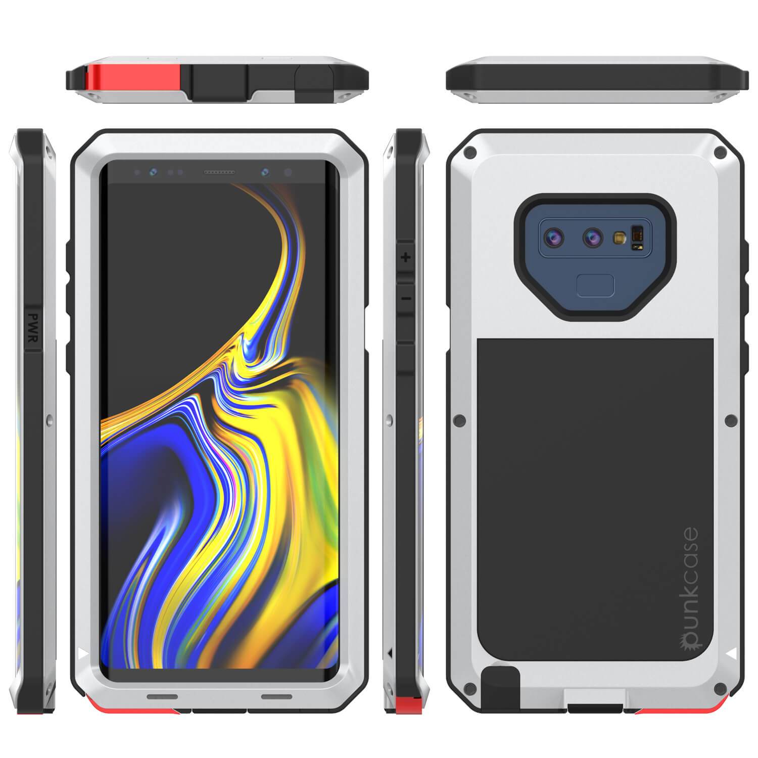 Capa Galaxy Note 9, Capa Metálica Branca PUNKcase à Prova de Choque Slim Metal Armor [Branco]