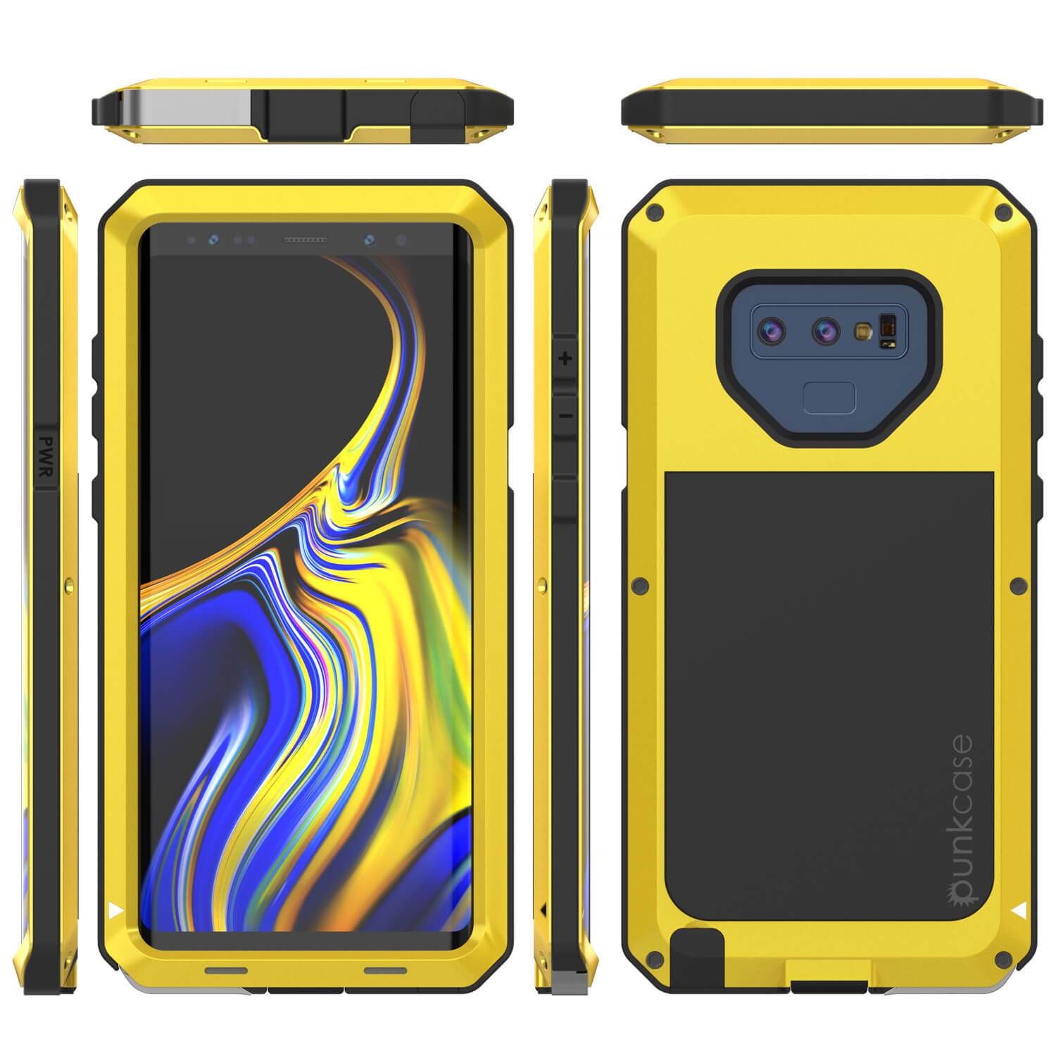 Capa para Galaxy Note 9, PUNKcase Metallic Neon Shockproof Slim Metal Armor Case [Neon]