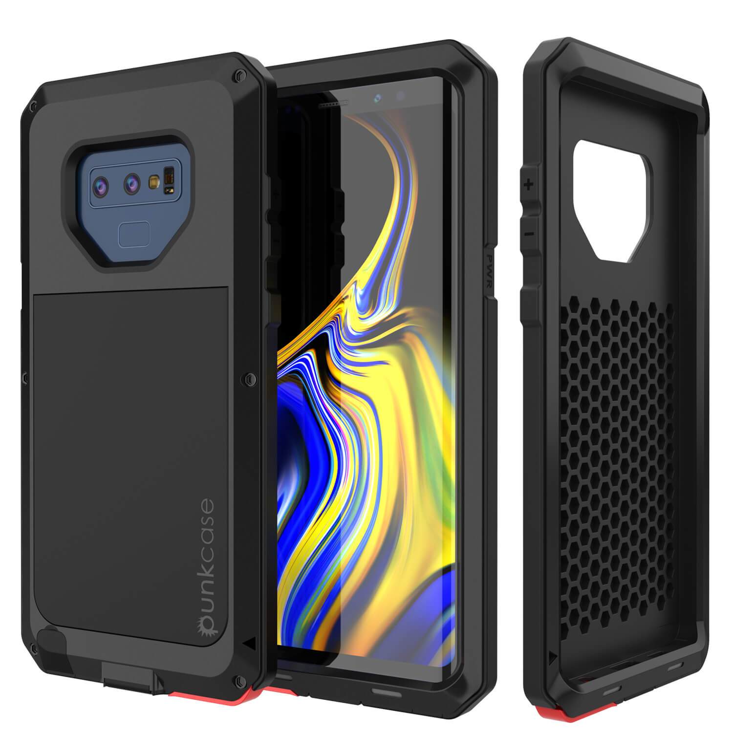 Capa Galaxy Note 9, Capa PUNKcase Metálica Preto à Prova de Choque Slim Metal Armor [Preto]