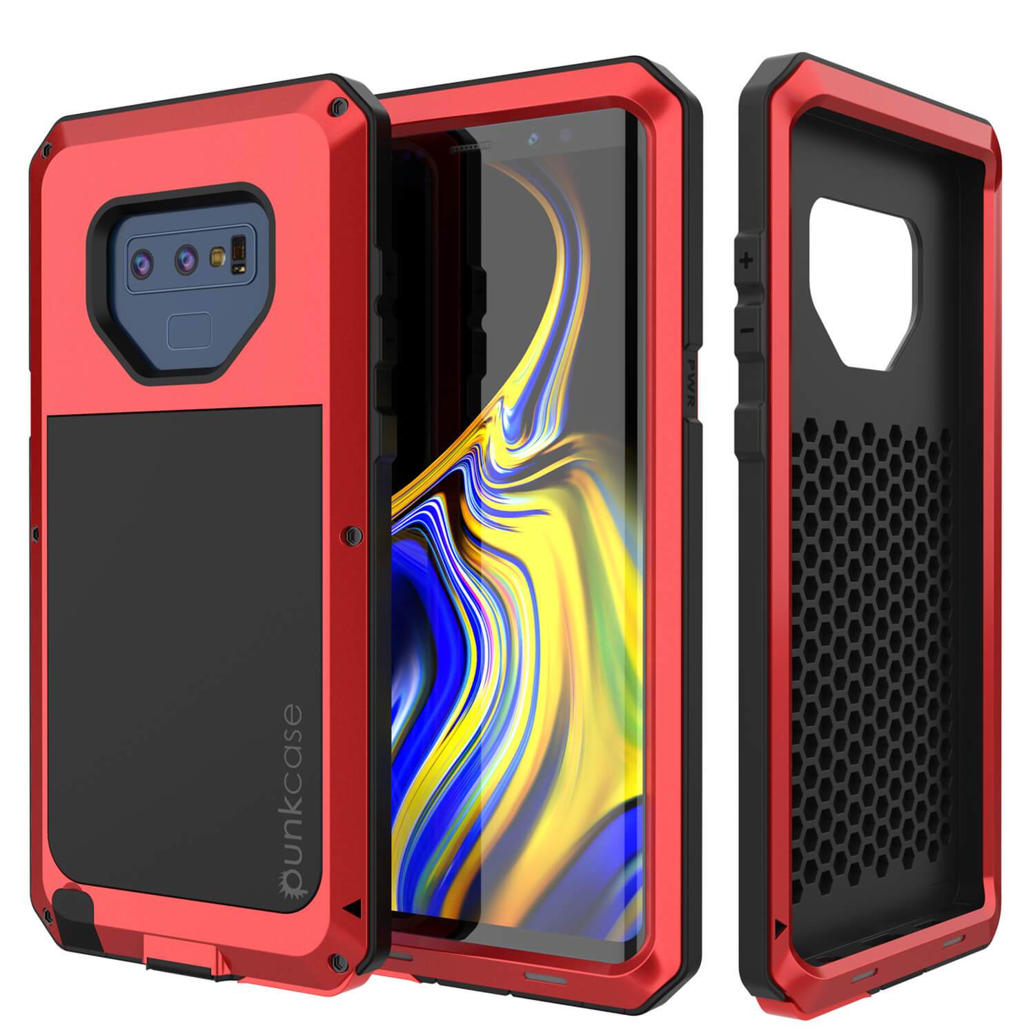 Capa Galaxy Note 9, Capa Metálica Vermelha à Prova de Choque PUNKcase Slim Metal Armor [Vermelha]