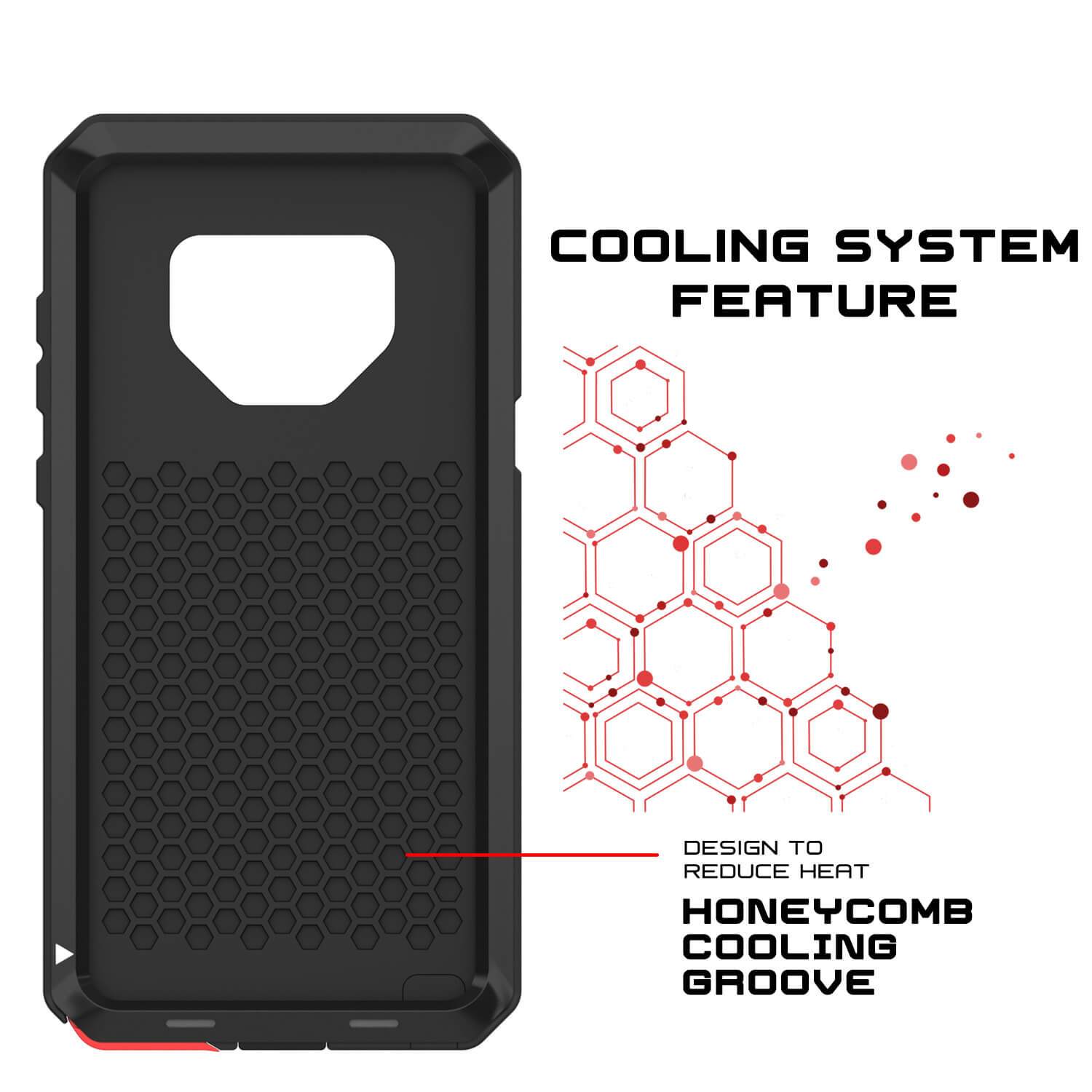 Capa Galaxy Note 9, Capa PUNKcase Metálica Preto à Prova de Choque Slim Metal Armor [Preto]