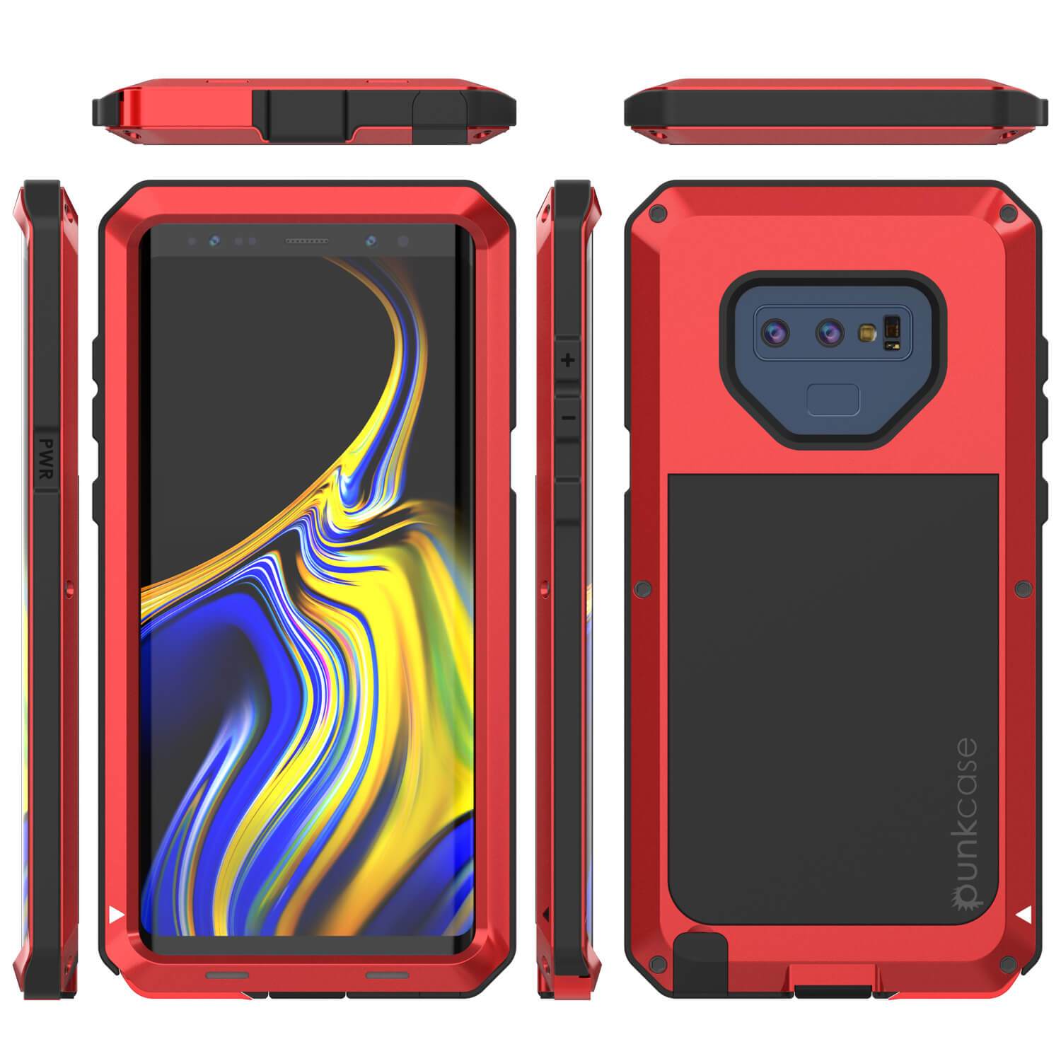 Capa Galaxy Note 9, Capa Metálica Vermelha à Prova de Choque PUNKcase Slim Metal Armor [Vermelha]