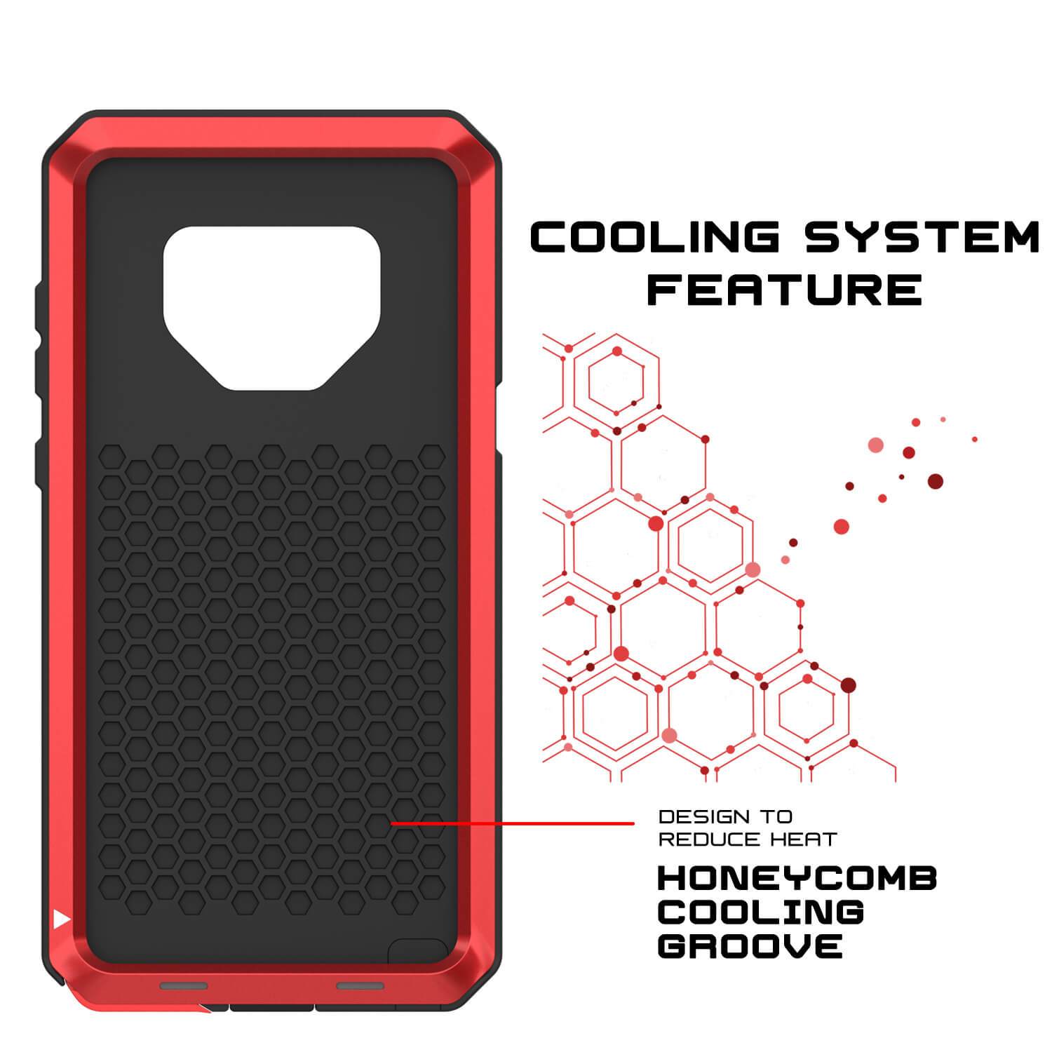 Capa Galaxy Note 9, Capa Metálica Vermelha à Prova de Choque PUNKcase Slim Metal Armor [Vermelha]