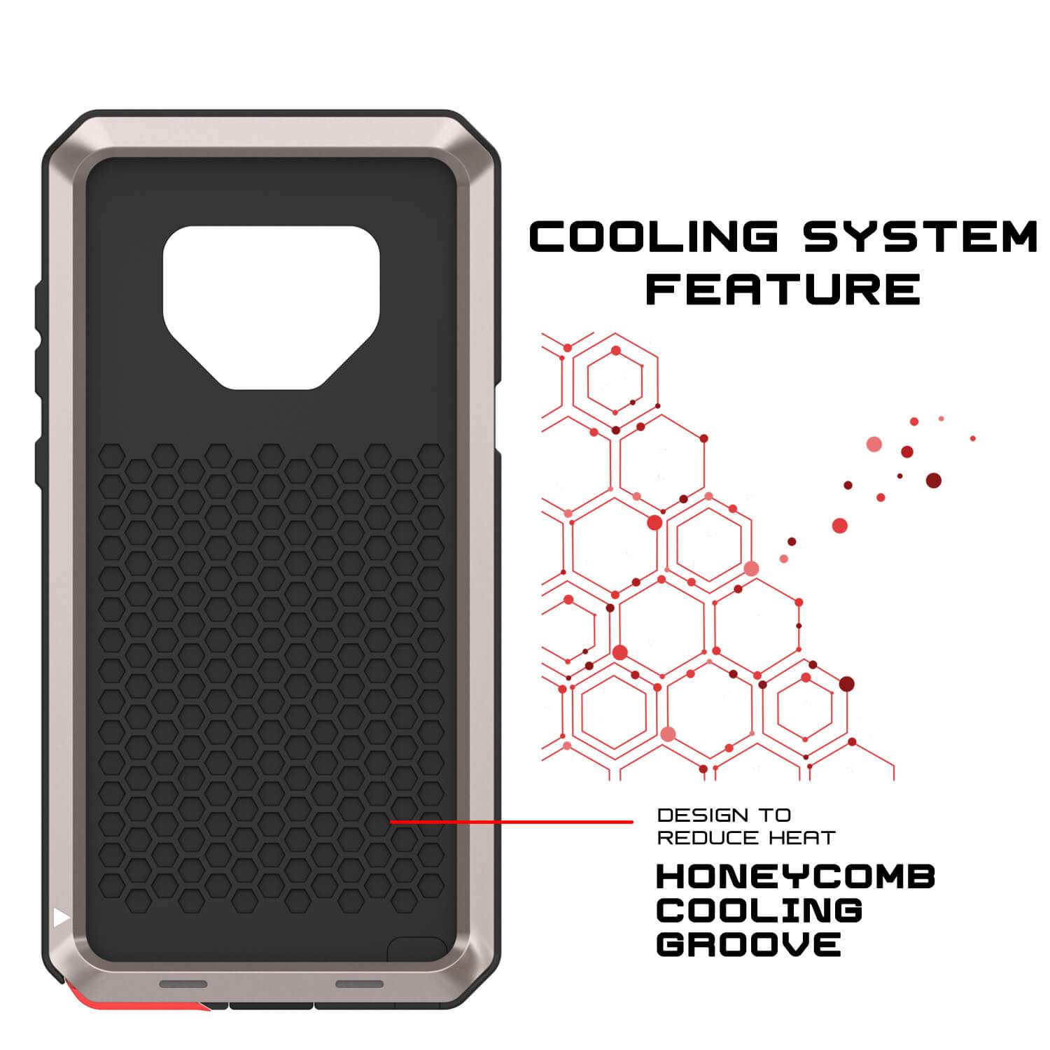 Capa Galaxy Note 9, Capa PUNKcase Metálica Dourada à Prova de Choque Slim Metal Armor [Dourada]