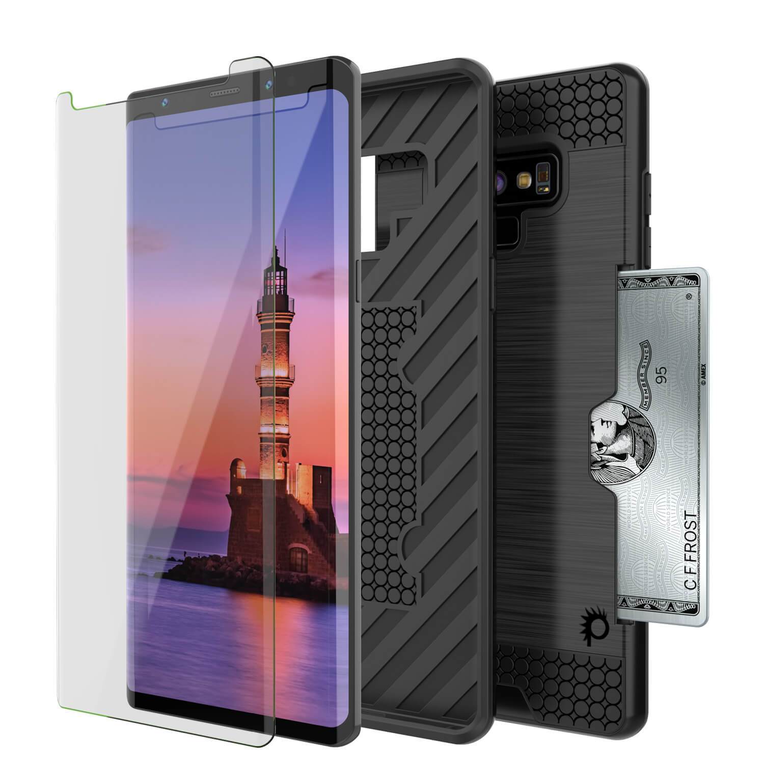 Capa Galaxy Note 9, PUNKcase [Série SLOT] Slim Fit Samsung Note 9 [Preto]
