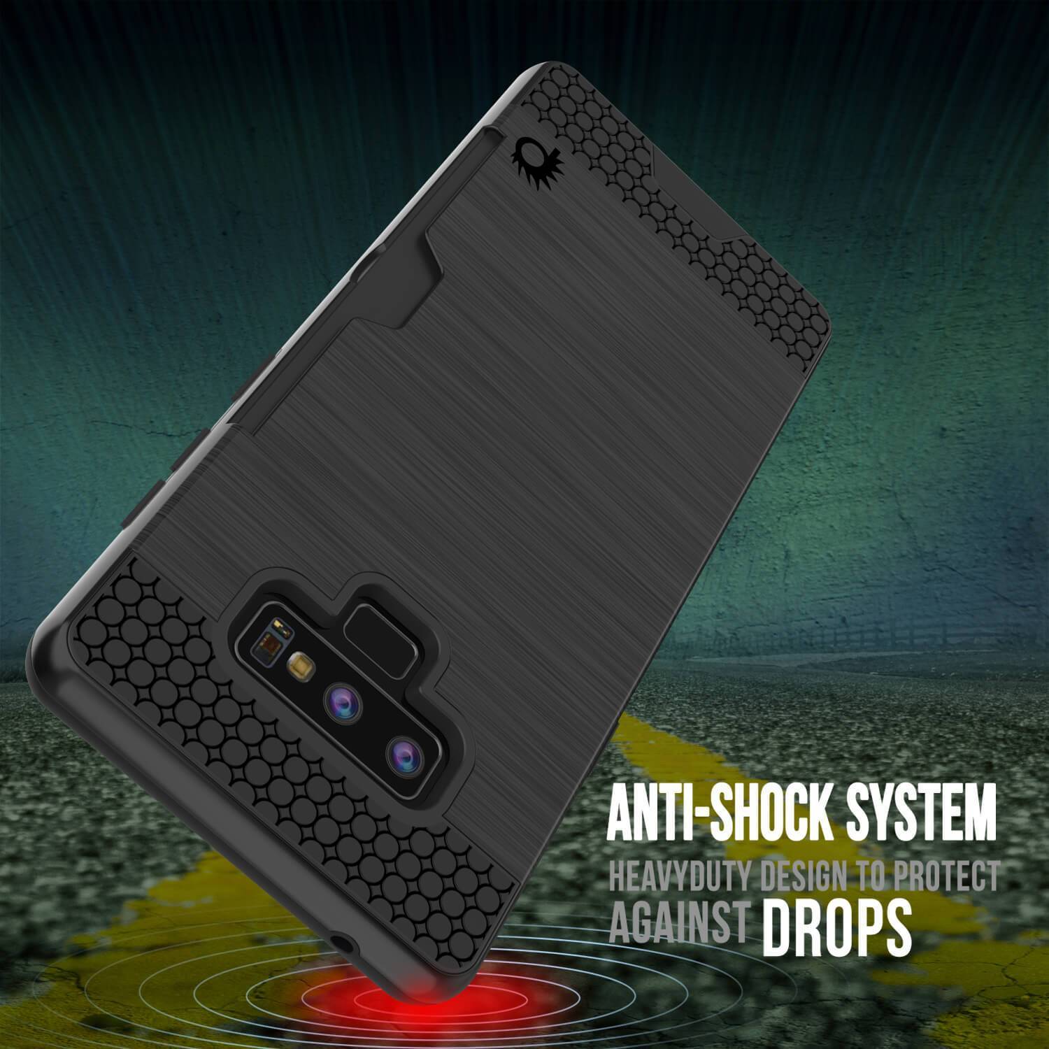 Capa Galaxy Note 9, PUNKcase [Série SLOT] Slim Fit Samsung Note 9 [Preto]