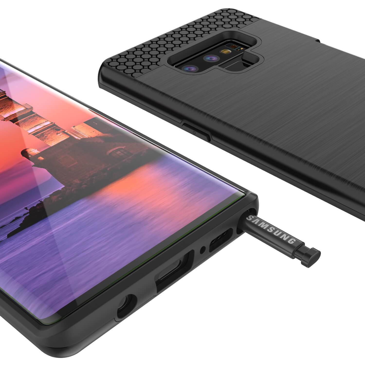 Capa Galaxy Note 9, PUNKcase [Série SLOT] Slim Fit Samsung Note 9 [Preto]