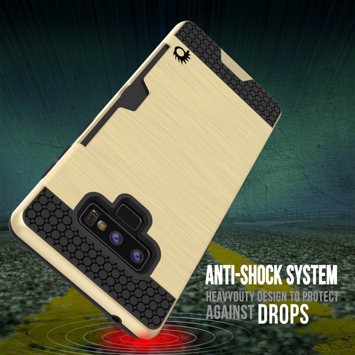 Capa Galaxy Note 9, PUNKcase [Série SLOT] Ajuste Slim Samsung Note 9 [Ouro]