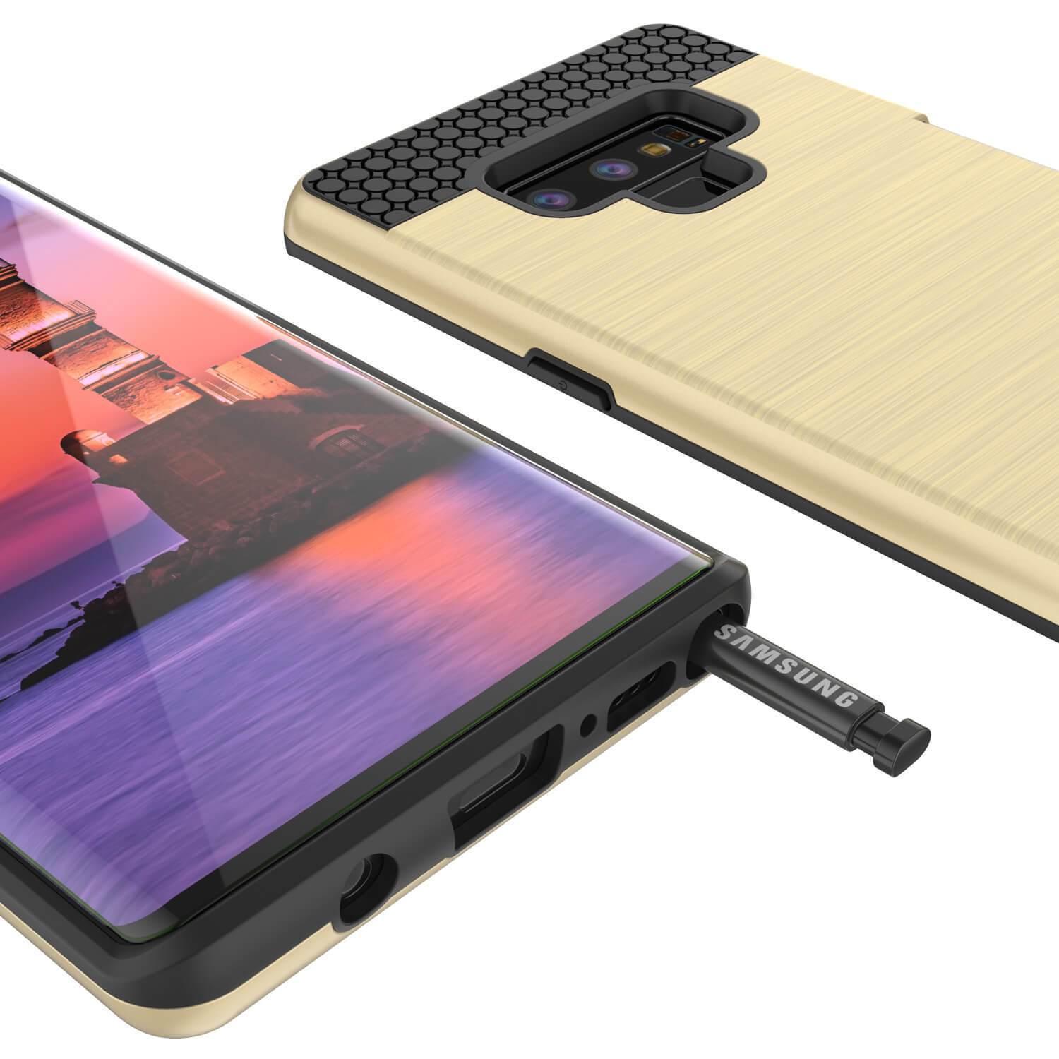 Capa Galaxy Note 9, PUNKcase [Série SLOT] Ajuste Slim Samsung Note 9 [Ouro]